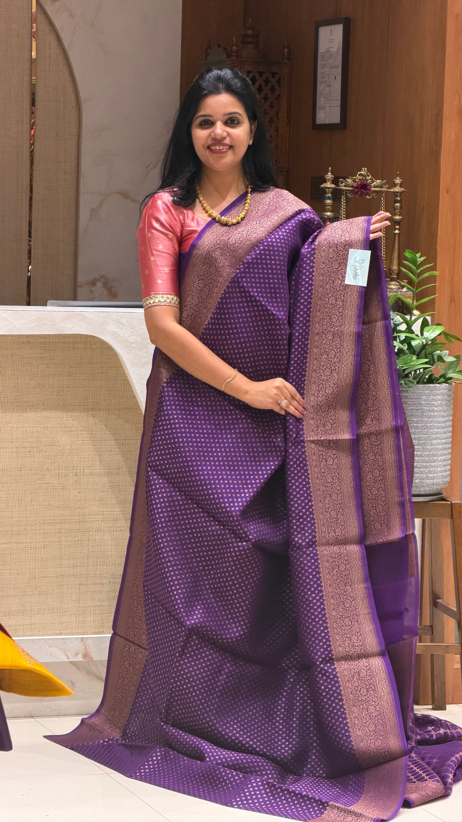 SUV2020-PURPLE PURE SILK ORGANZA