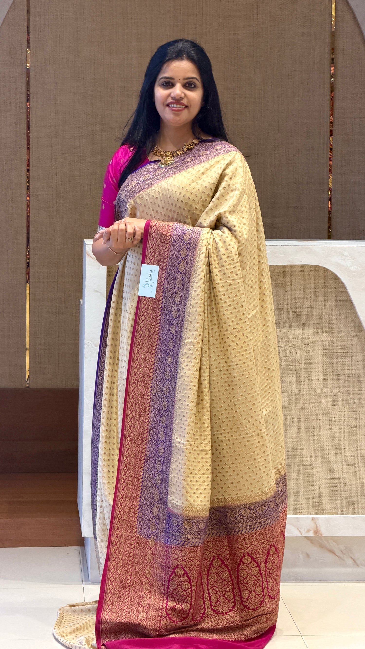 PSUV181-BEIGE WITH PINK