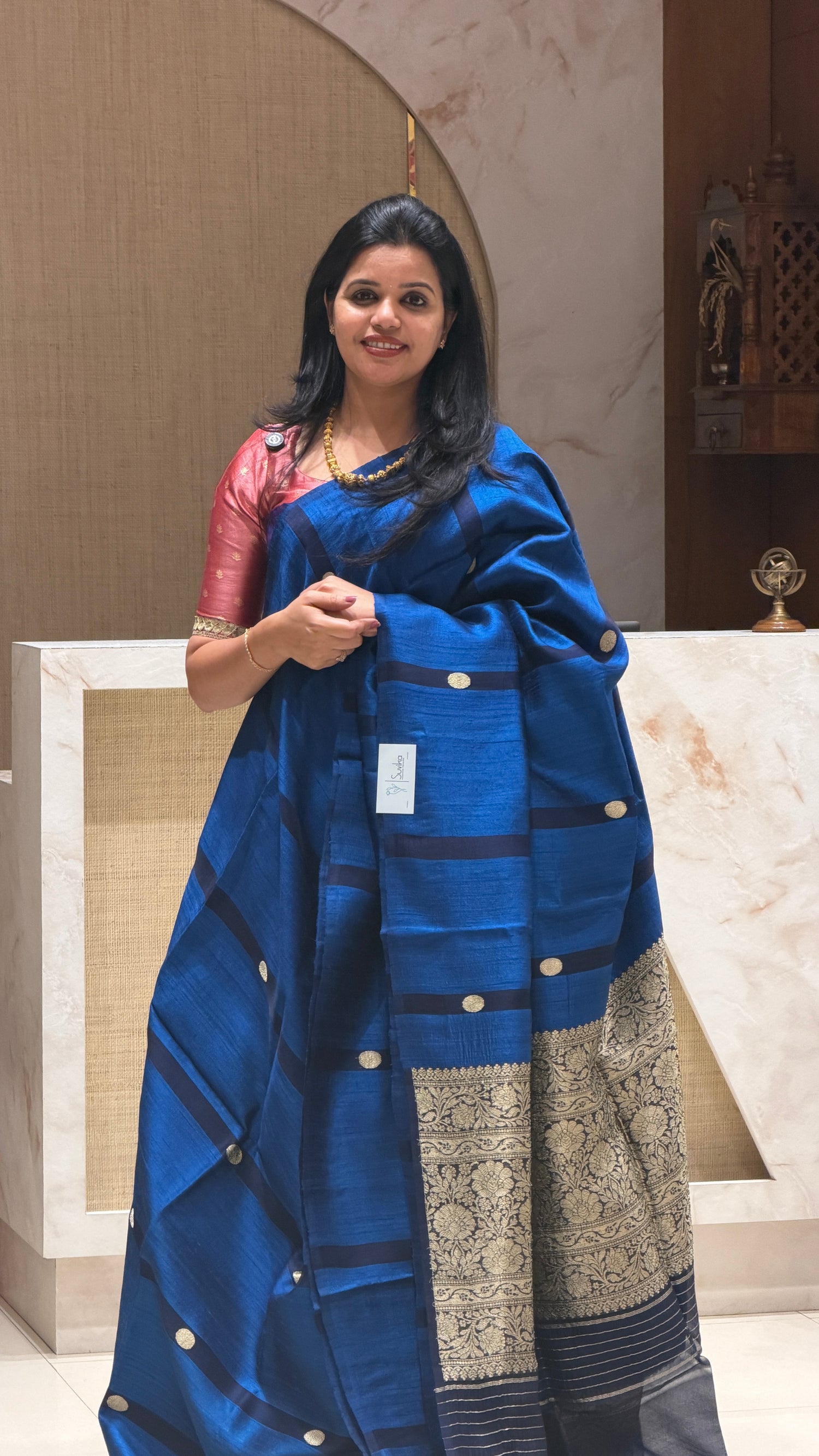 SUV3075-SAPPHIREBLUE PURE DUPION SILK