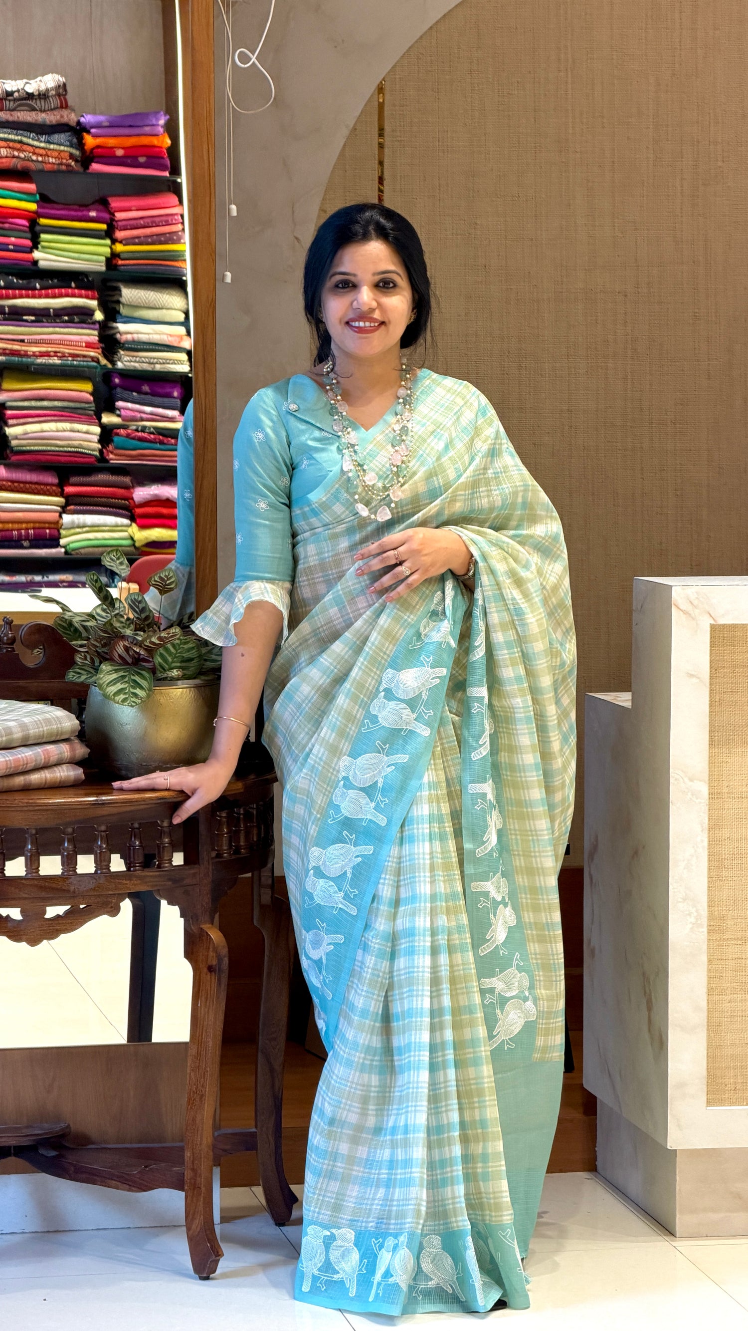SUV4770 MULTICOLOUR CHECKS KOTA VISCOSE