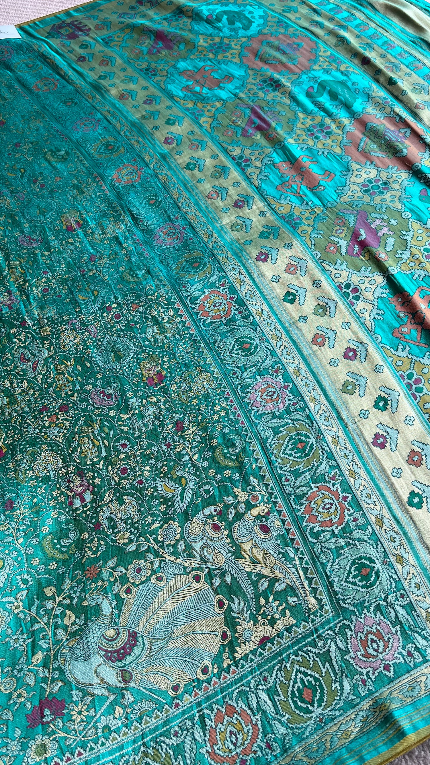 SATIN CREPE SAREE SUV5463-RAMABLUE