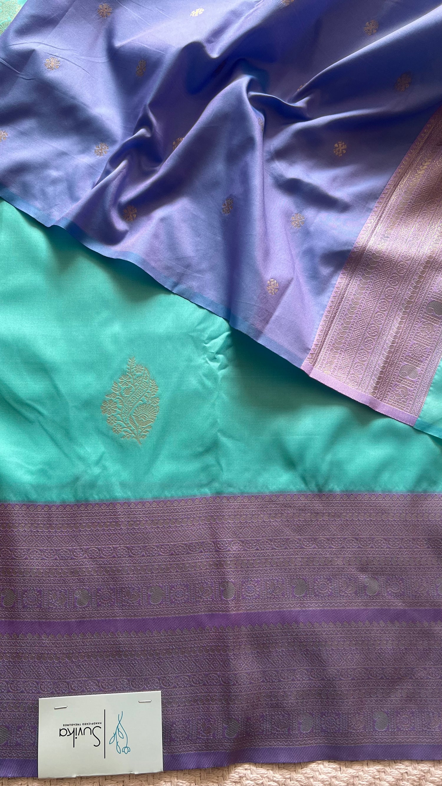 SUV4413-SEABLUE WITH LAVENDER
