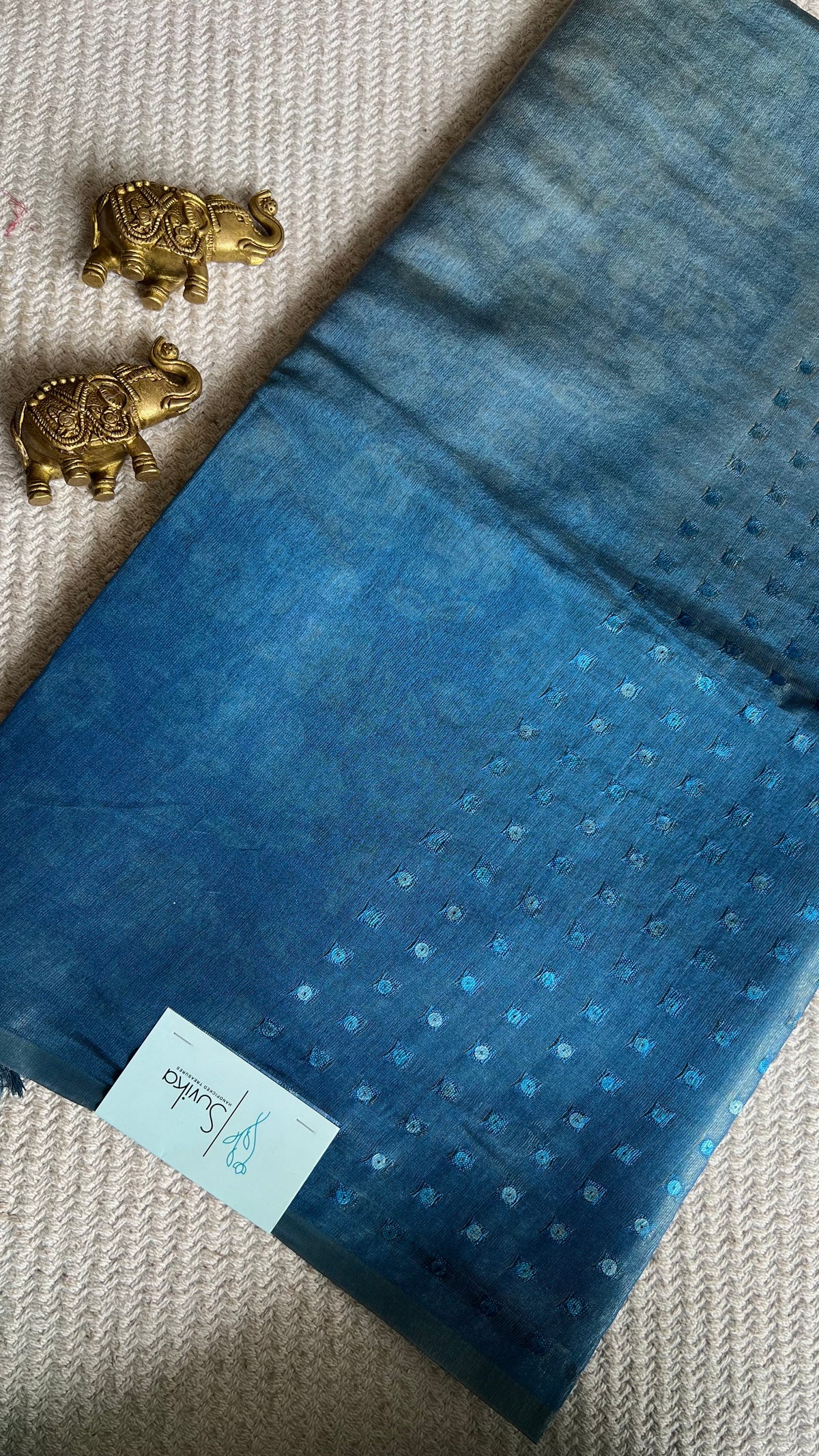 TISSUE SAREE SUV5619-BLUE