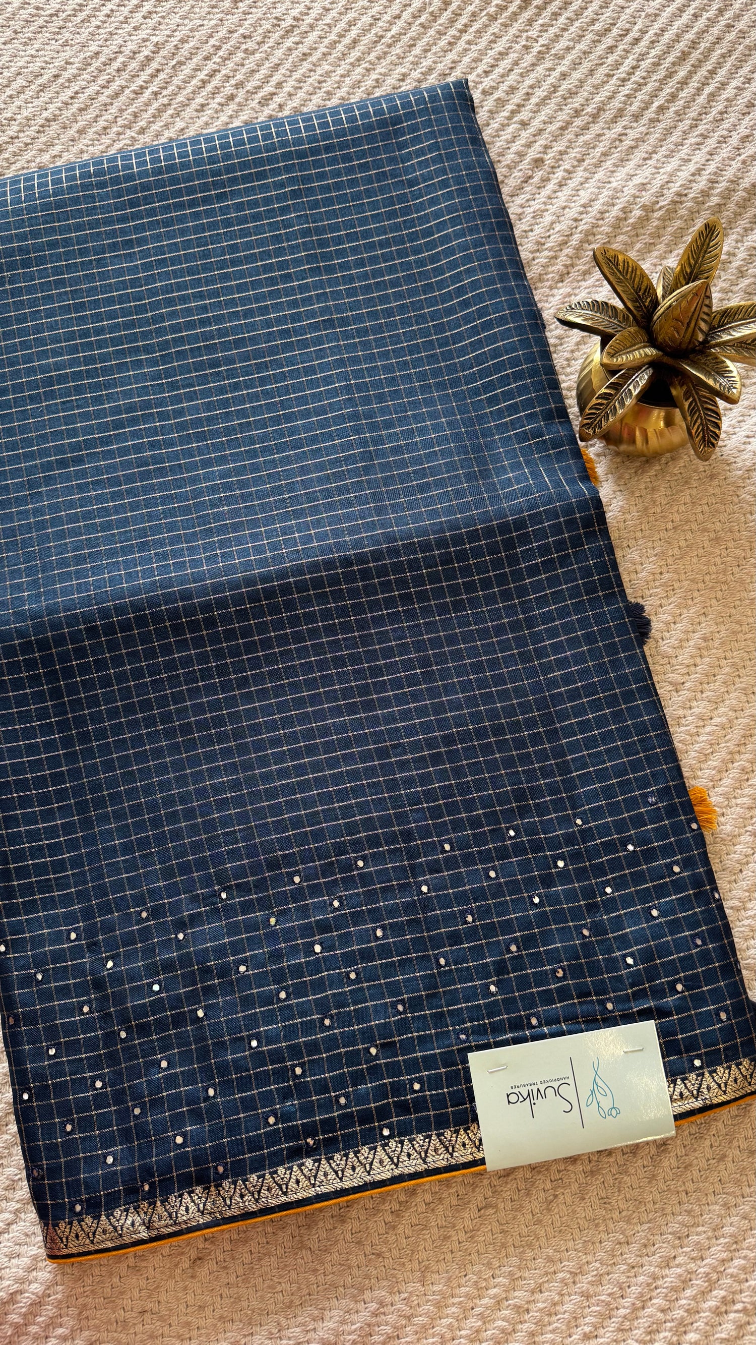 TUSSER SAREE SUV5424-SAPHIREBLUE
