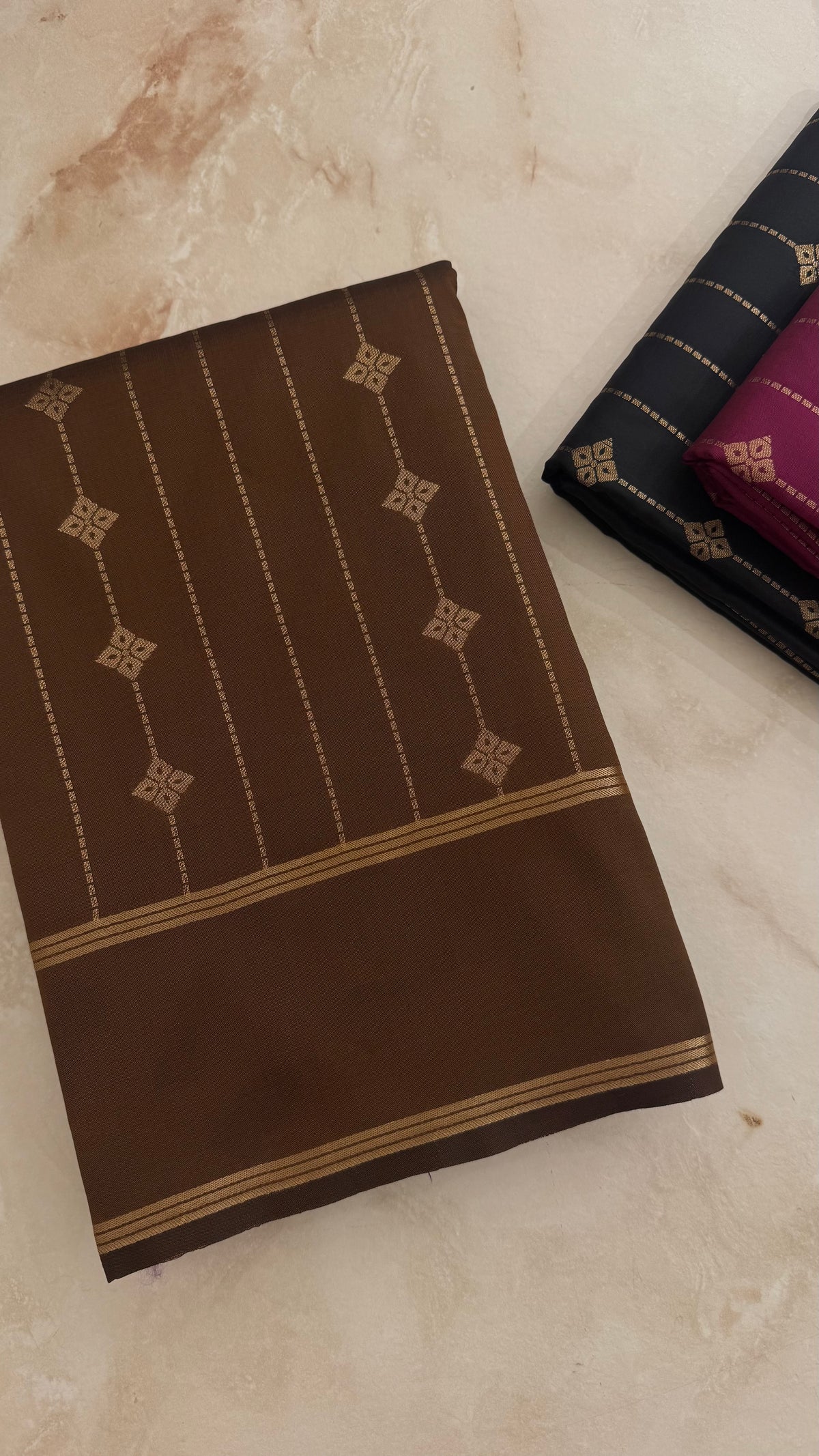 SEMI SILK SAREE SUV5810-BROWN