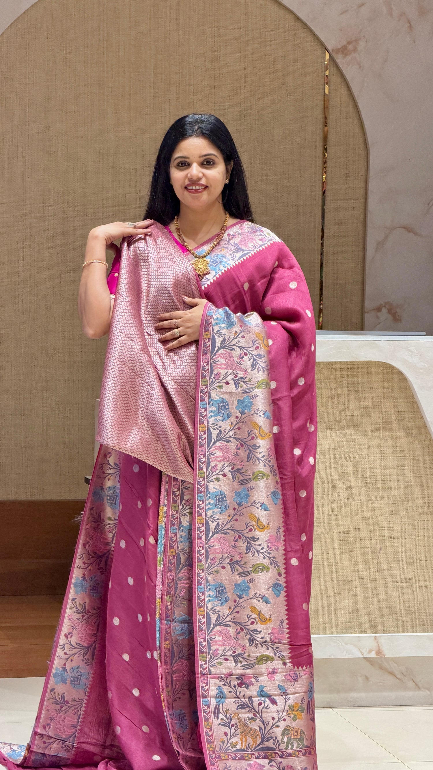 SUV2874-ONIONPINK TUSSER GEORGETTE 01