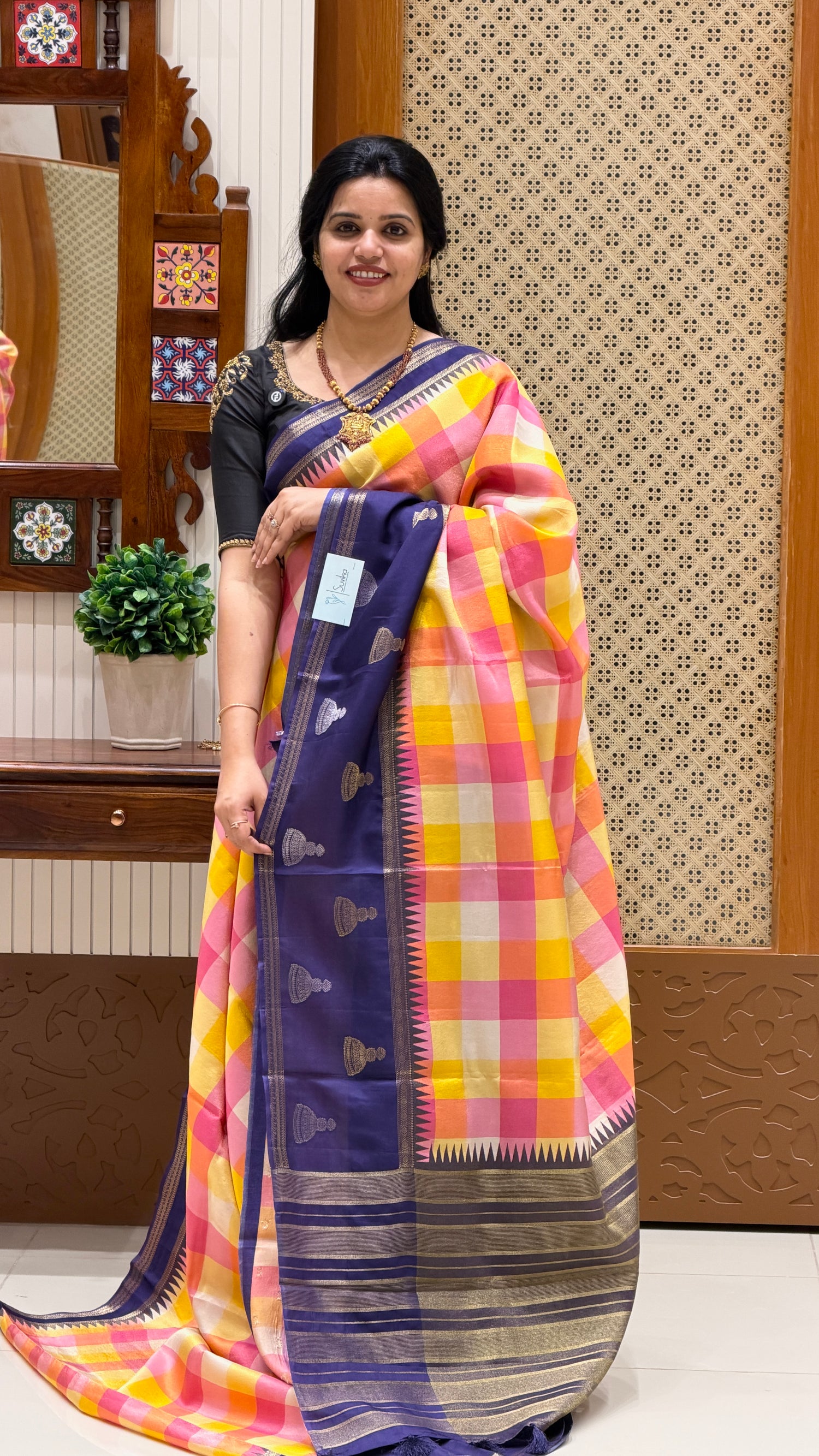 CREPE SILK SAREE SUV5480-BLUE