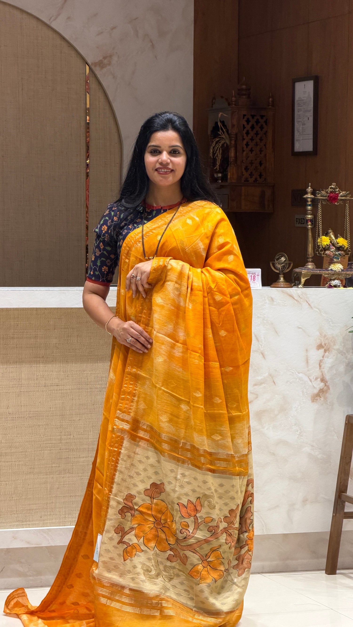 SUV4019-CHICKU WITH ORANGE