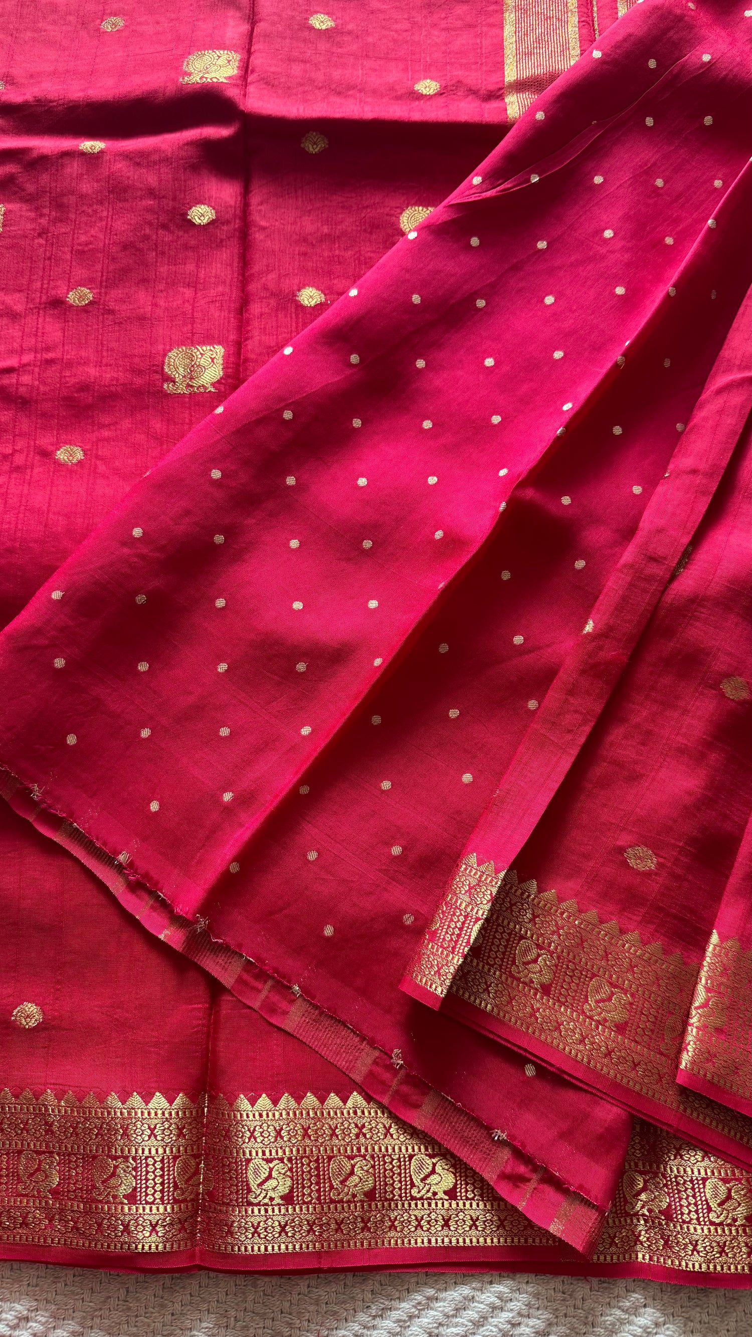 SEMI MYSORE CREPE SILK SAREE SUV5469-PINK