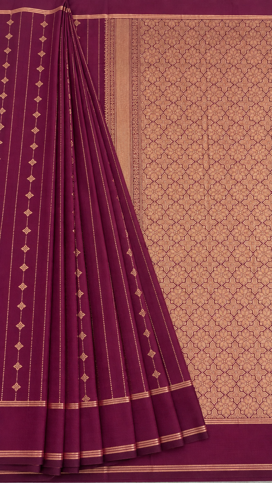 SEMI SILK SAREE SUV5810-MAGENTA