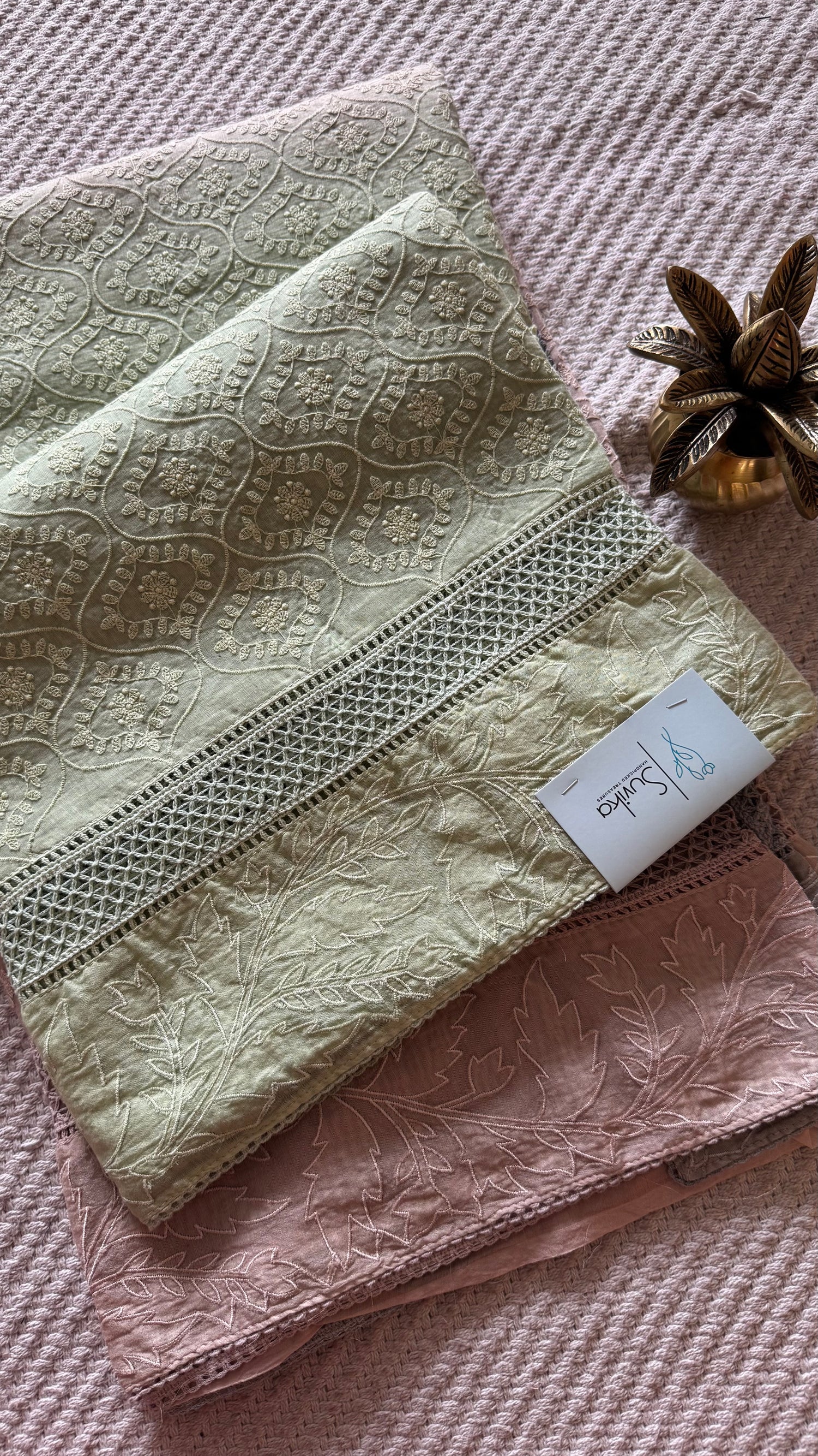PURE MUL CHANDERI SAREE SUV5350-GREEN