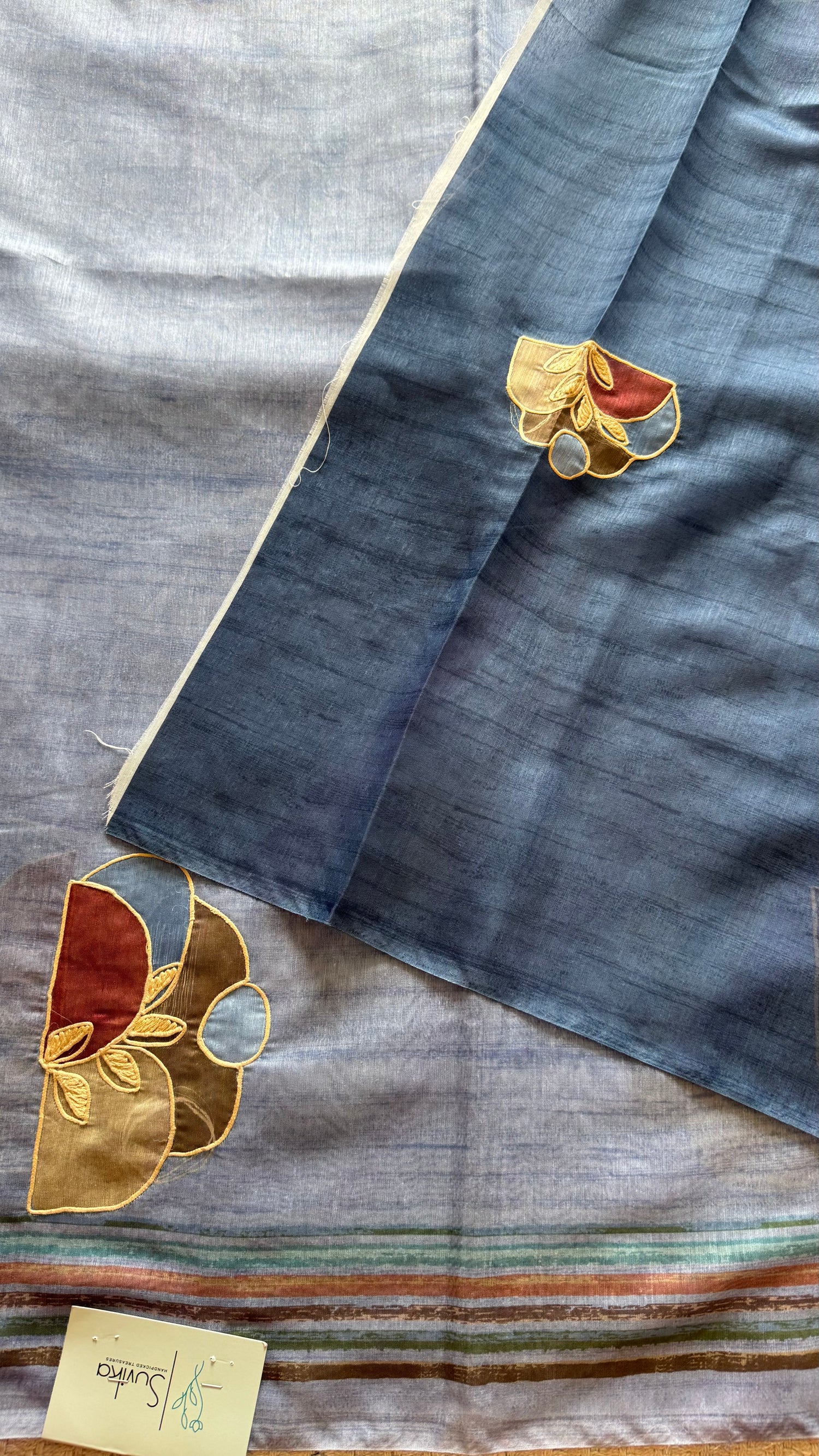 VISCOSE TUSSER SUV4878-BLUE
