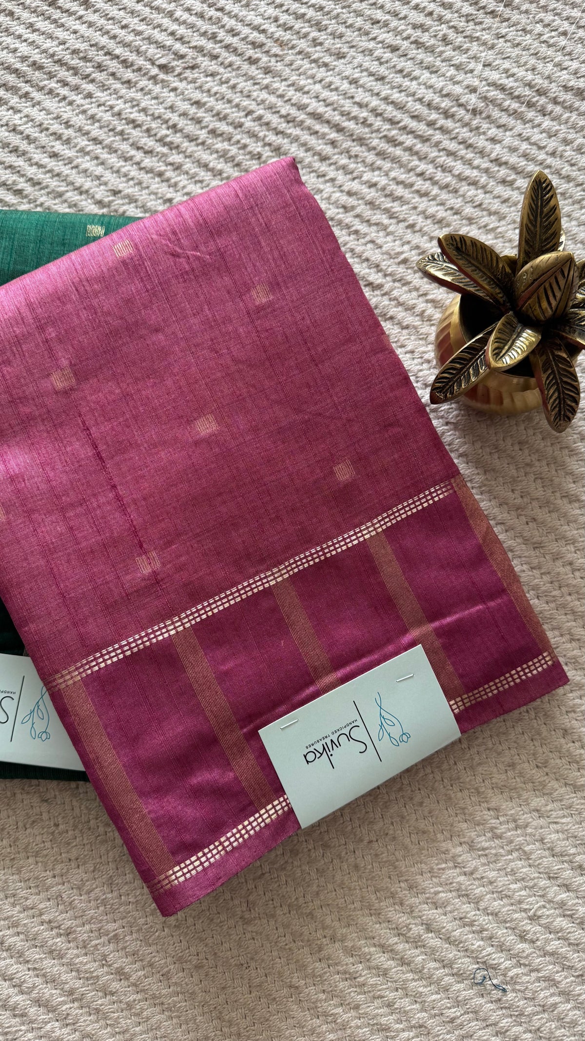 TUSSER SILK SAREE SUV5899-ONIONPINK