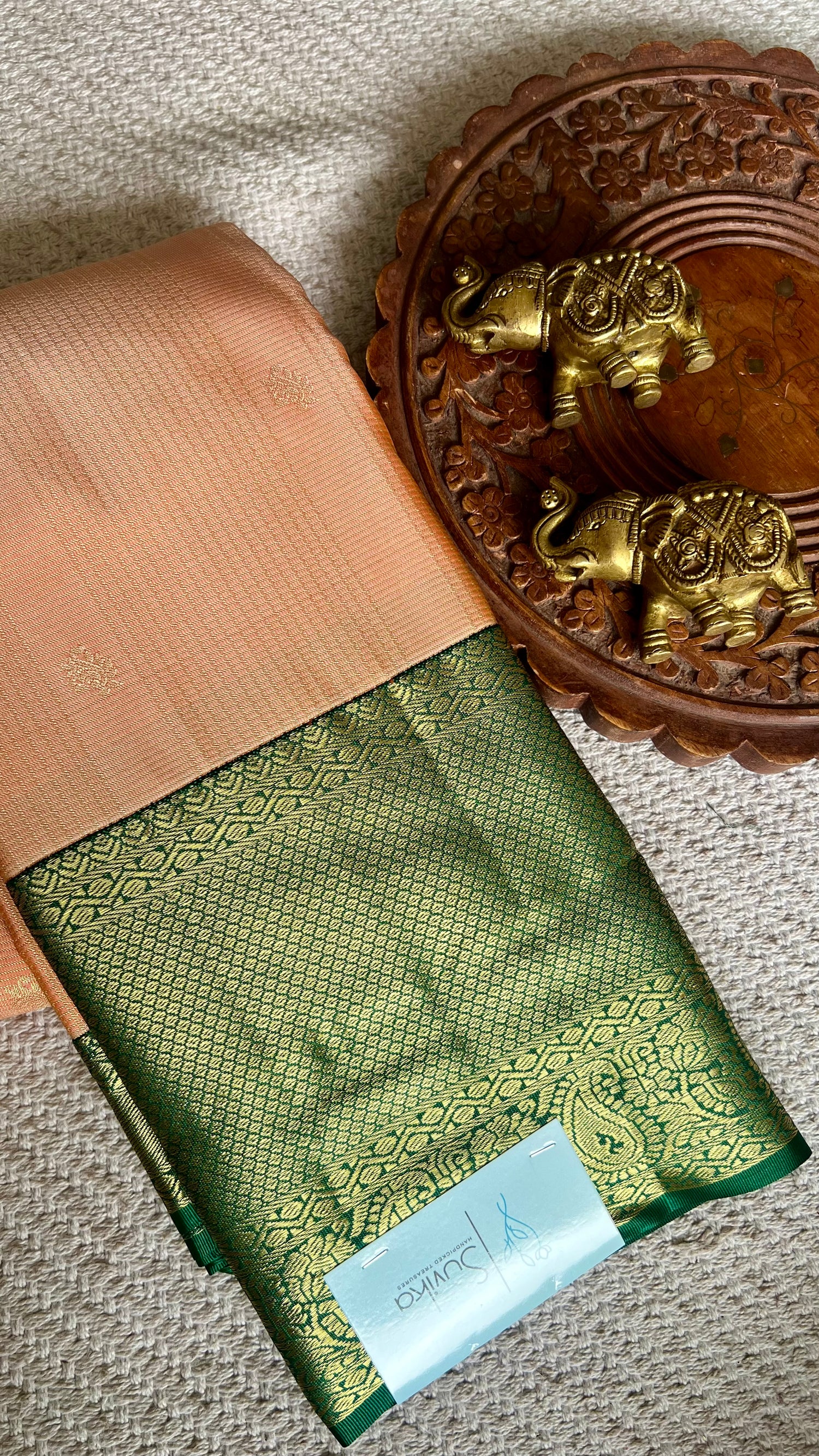 KANJIVARAM SILK SAREE SUV5611-PEACH