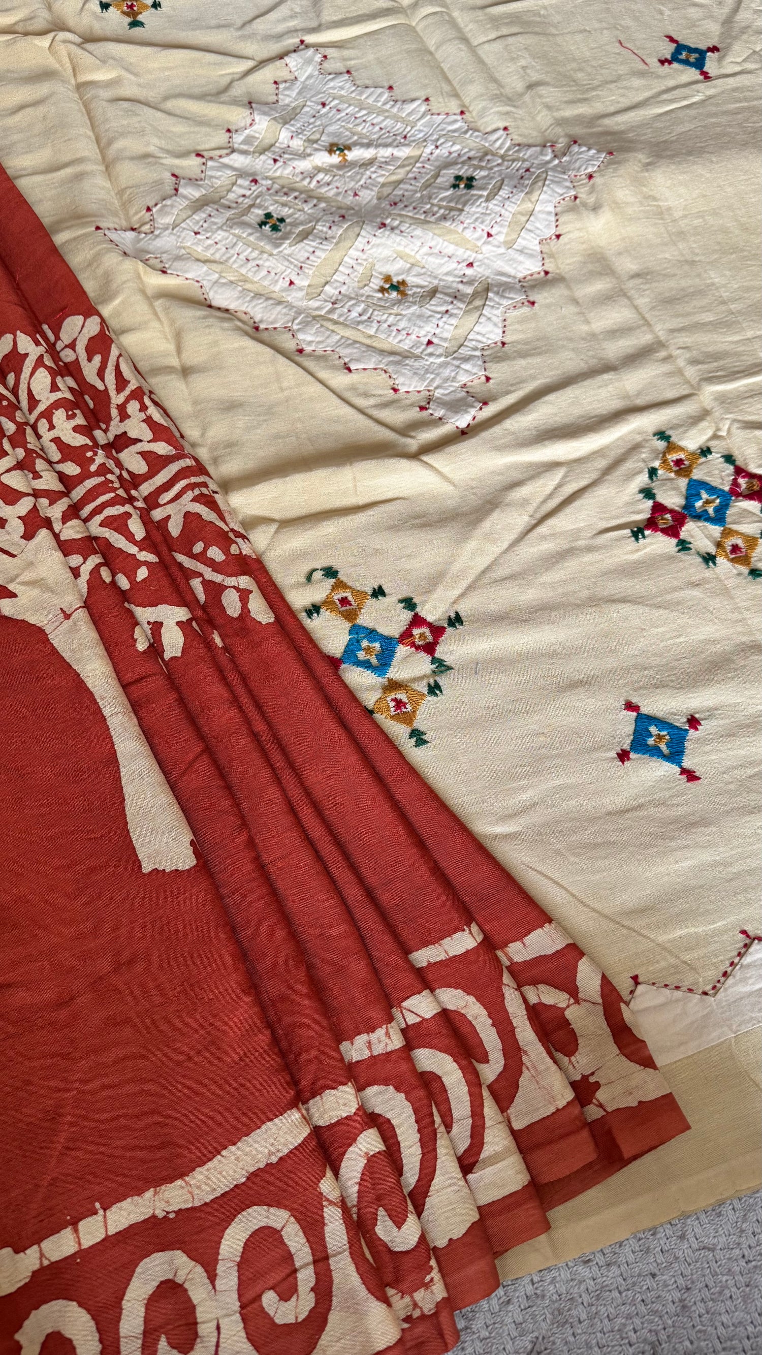 PURE MAHESHWARI COTTON SUV5018-ORANGE
