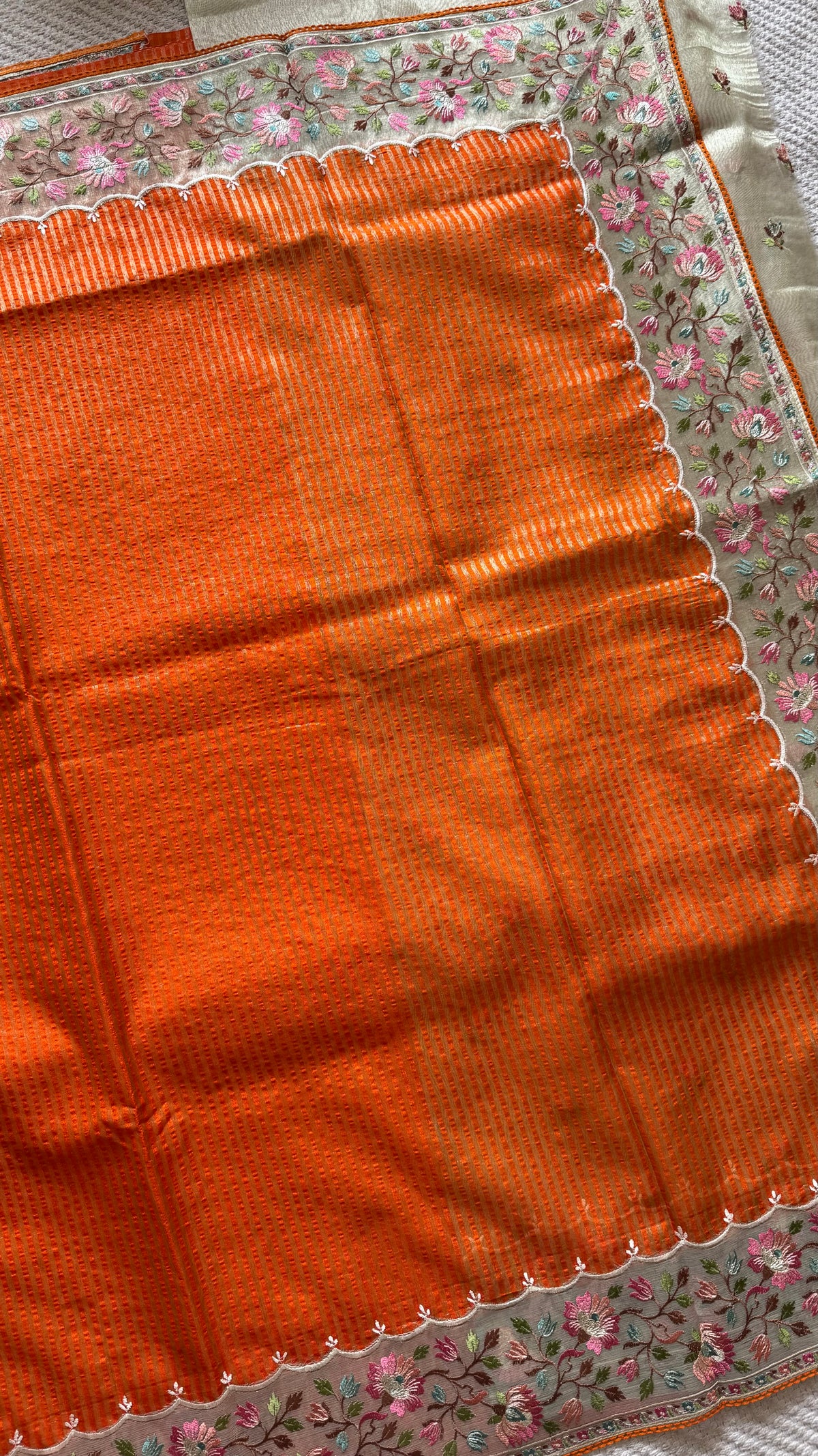 TISSUE SAREE SUV5639-ORANGE