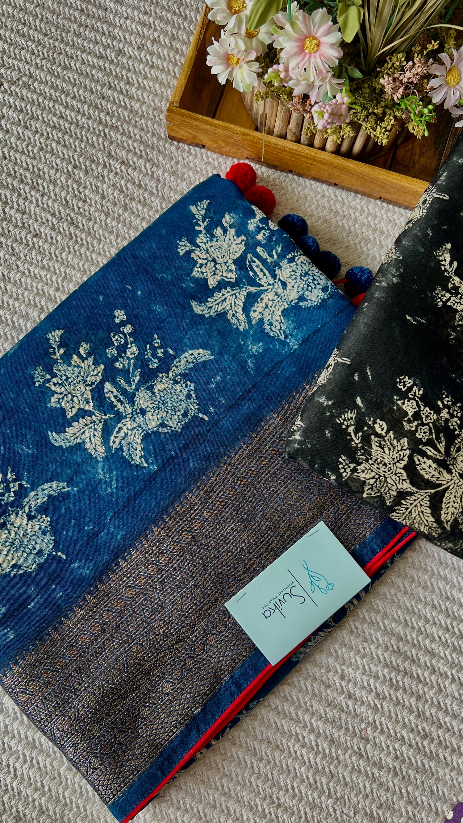 PURE CHANDERI SILK COTTON SUV5191-BLUE