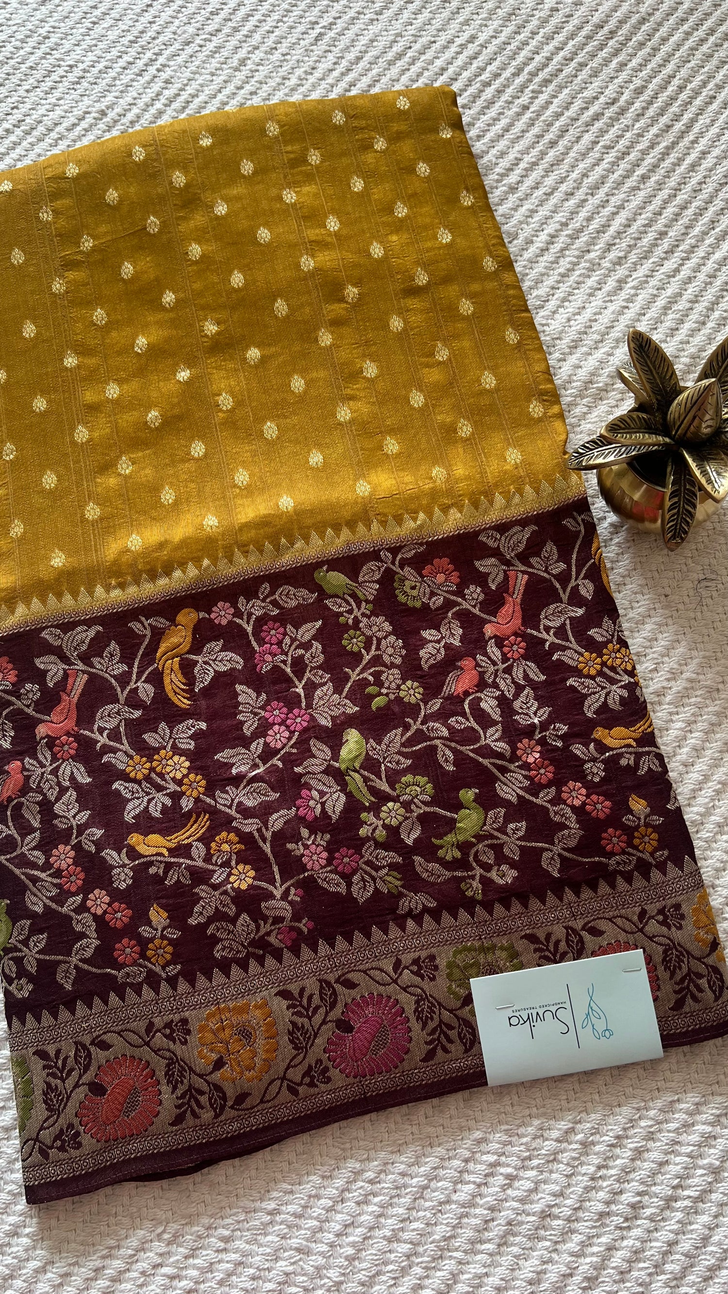 SUV4265-MUSTARD WITH COFFEEBROWN