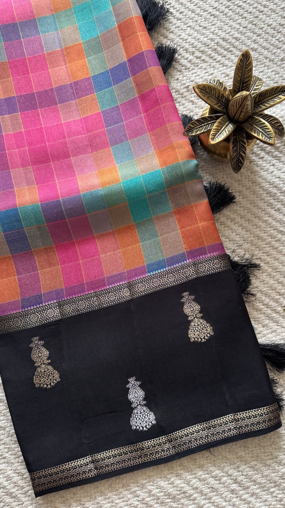 CHECKS SAREE SUV5885-MULTI-1