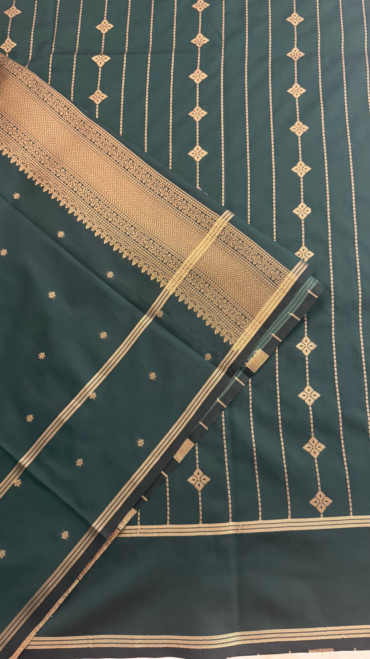 SEMI SILK SAREE SUV5810-BOTTLEGREEN
