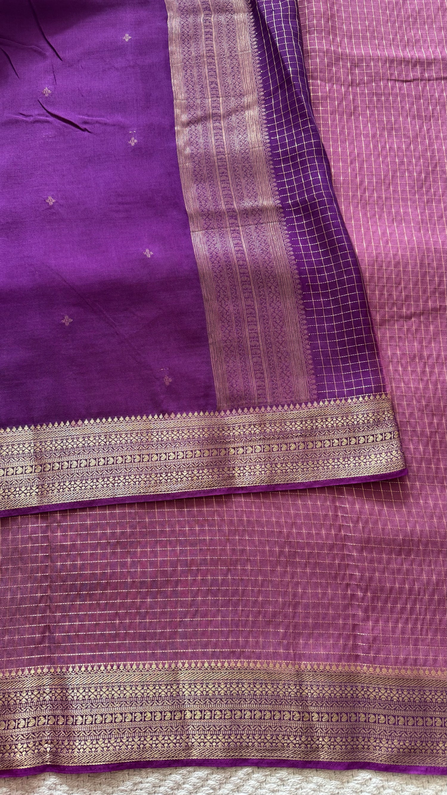 CREPE SILK SAREE SUV5477-LAVENDER