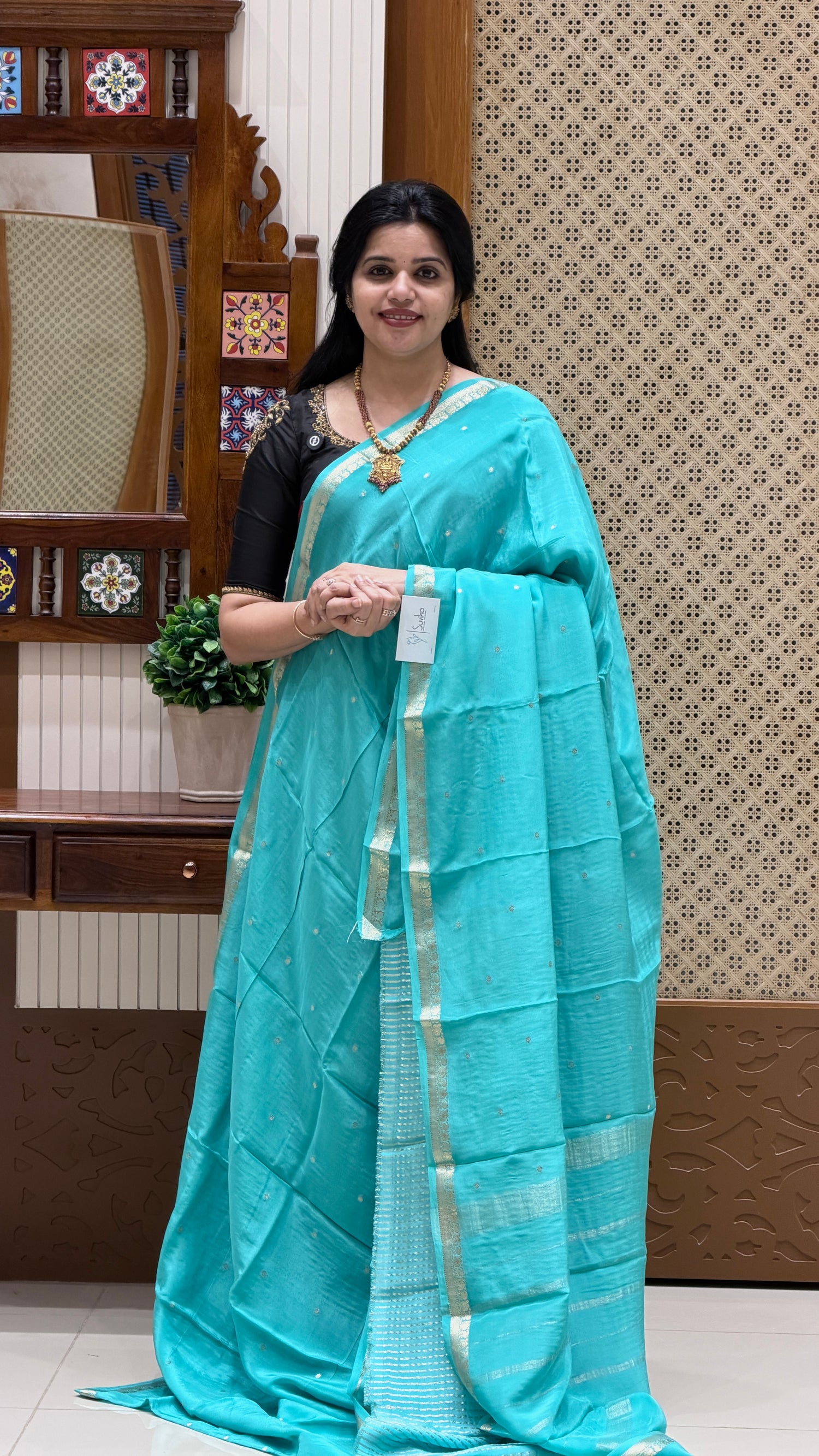 PREMIUM MYSORE SILK SAREE SUV5279-SEAGREEN