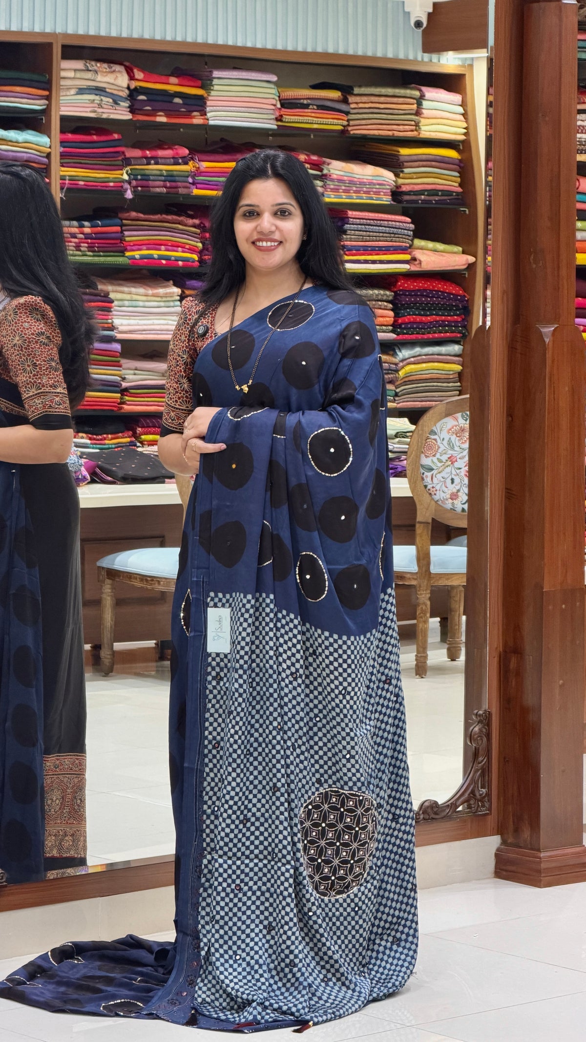 MODAL SILK HANDWORK SUV5081-BLUE