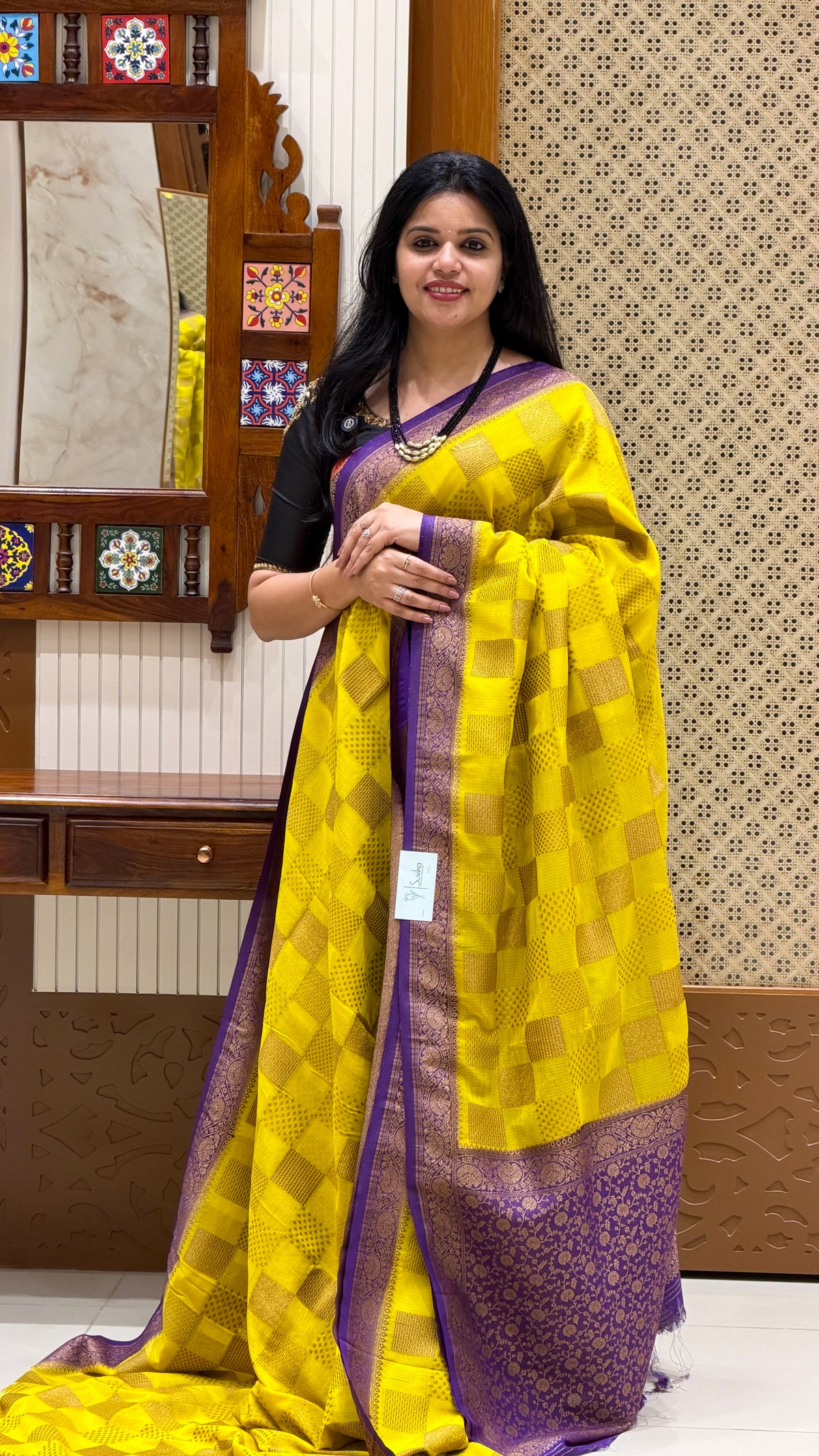 GEORGETTE SAREE  SUV5888-MUSTARD