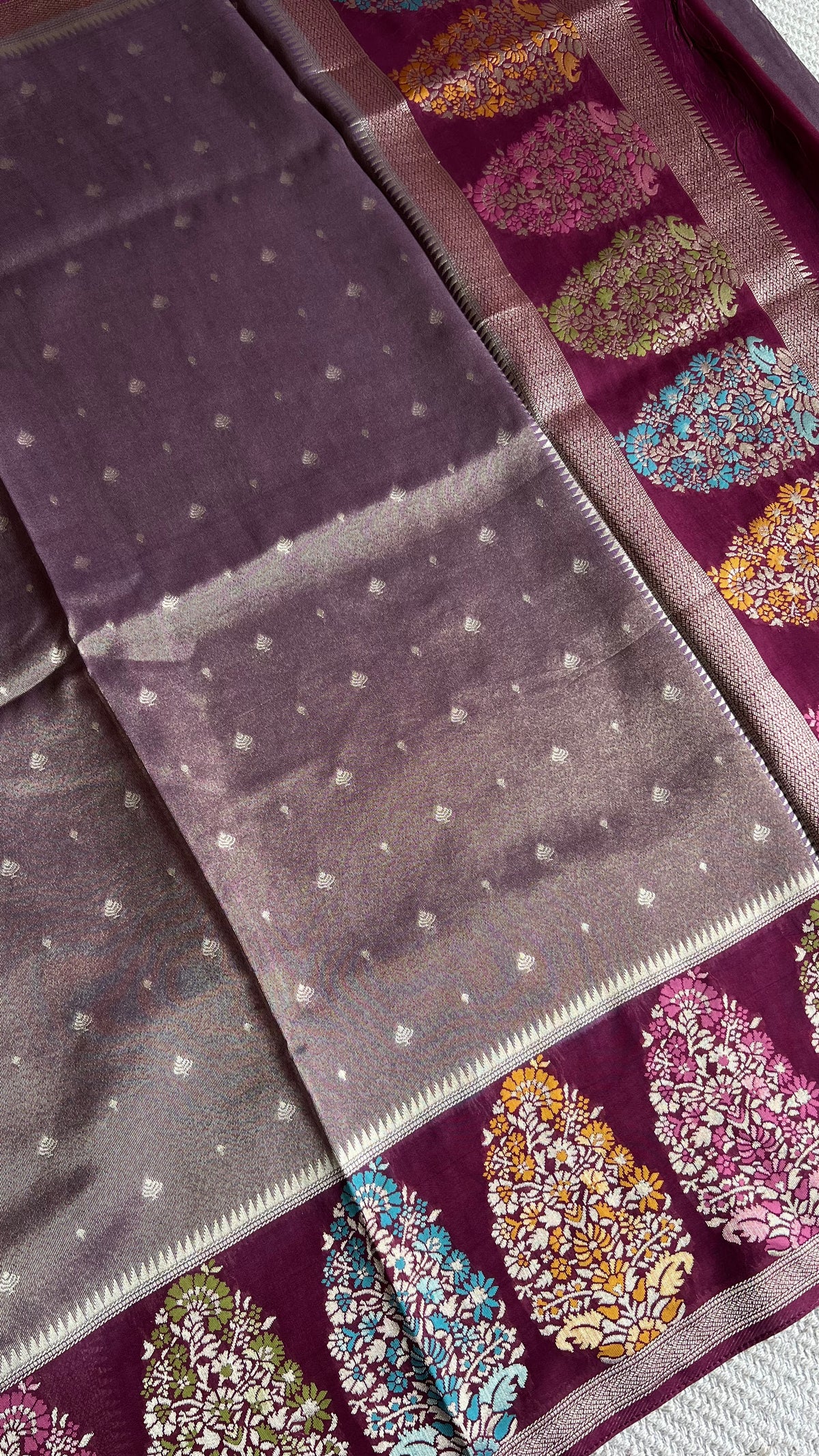 KOSA SILK SUV5688-LAVENDER WITH WINE
