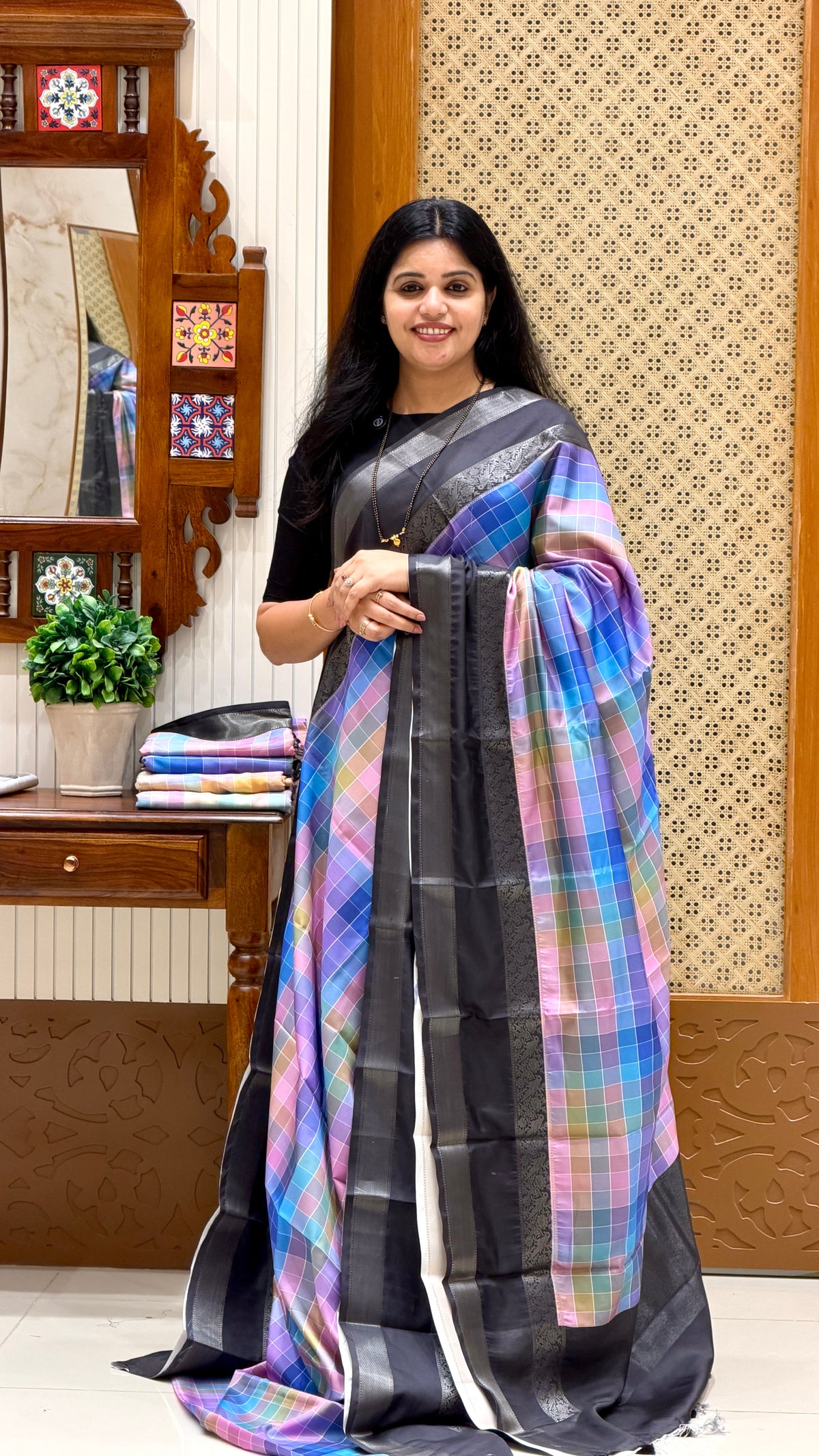 CHECK SAREE SUV6024-MULTI-3