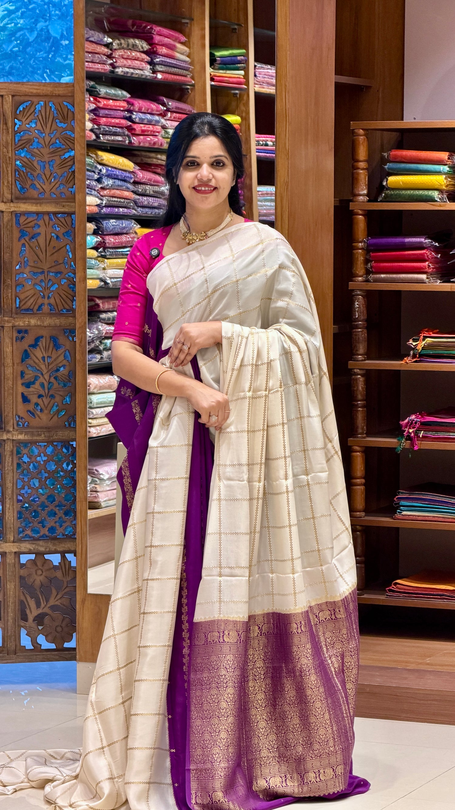 PURE MYSORE SILK CREPE PSH105-MAGENTA