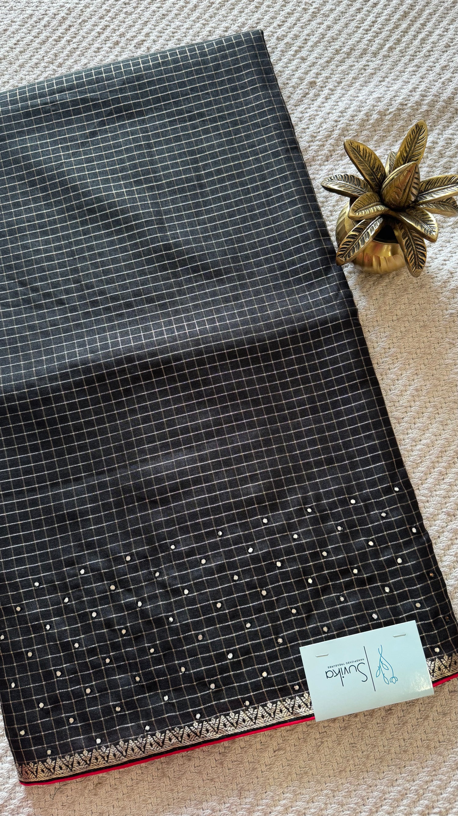 TUSSER SAREE SUV5424-BLACK