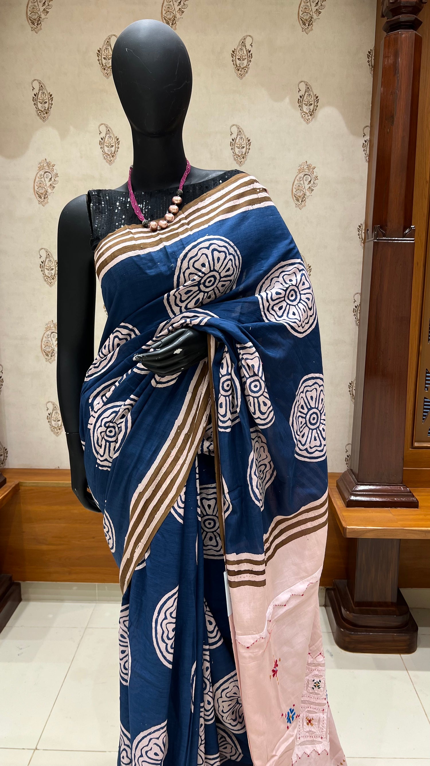 PURE MAHESHWARI SILK COTTON SUV4988-BLUE