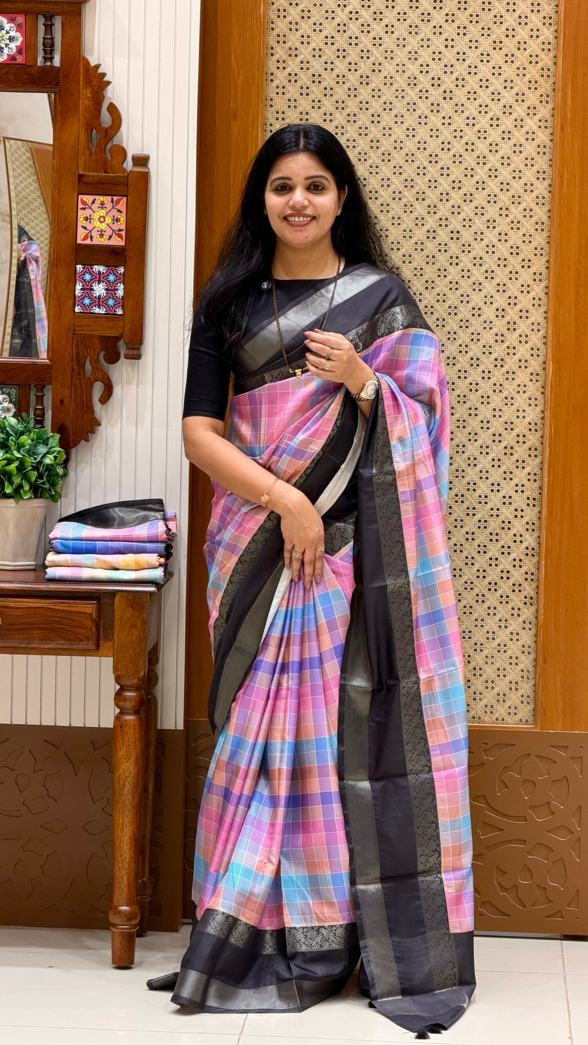 CHECK SAREE SUV6024-MULTI-1