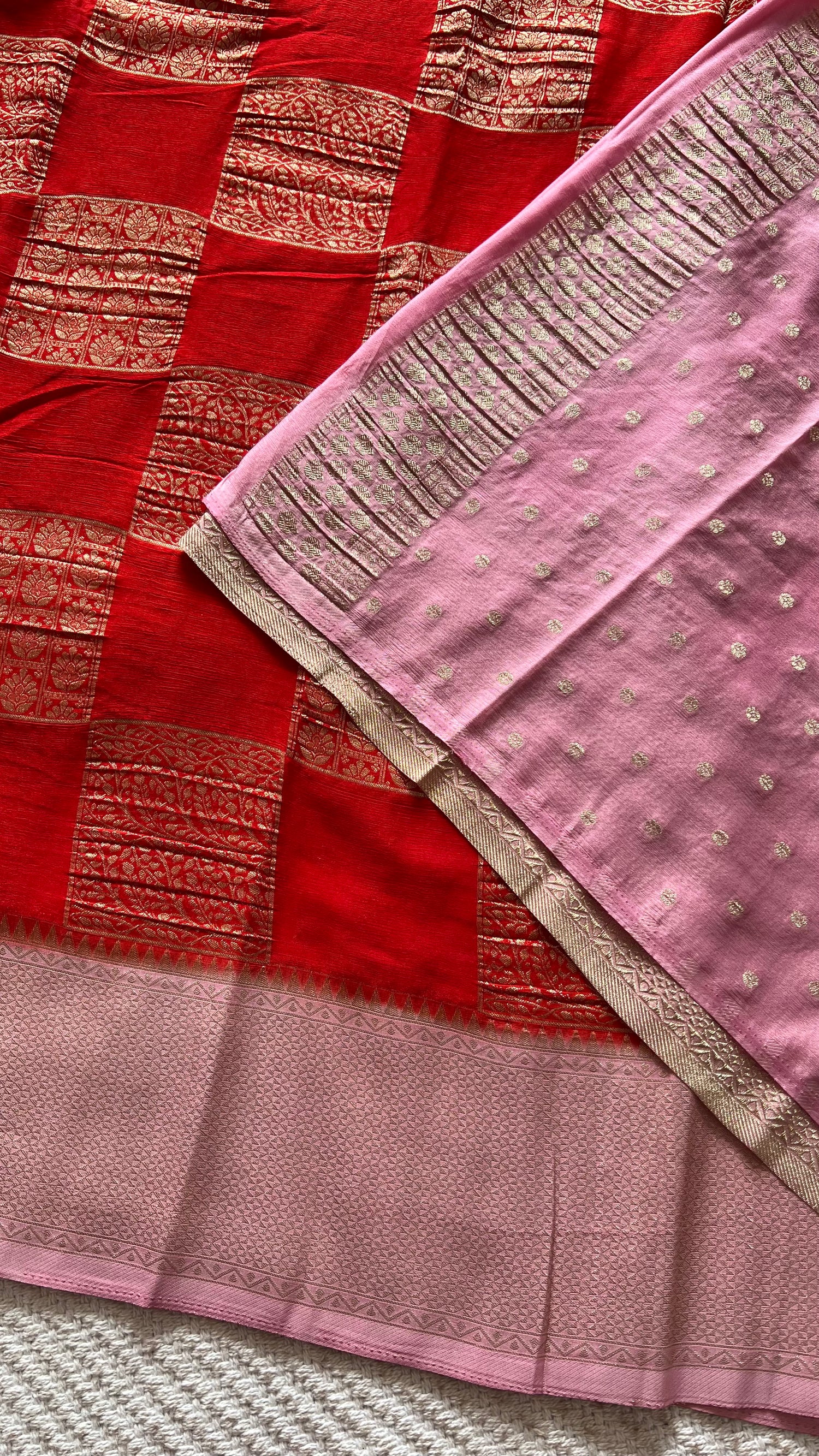 SUV4103-RED WITH BABYPINK