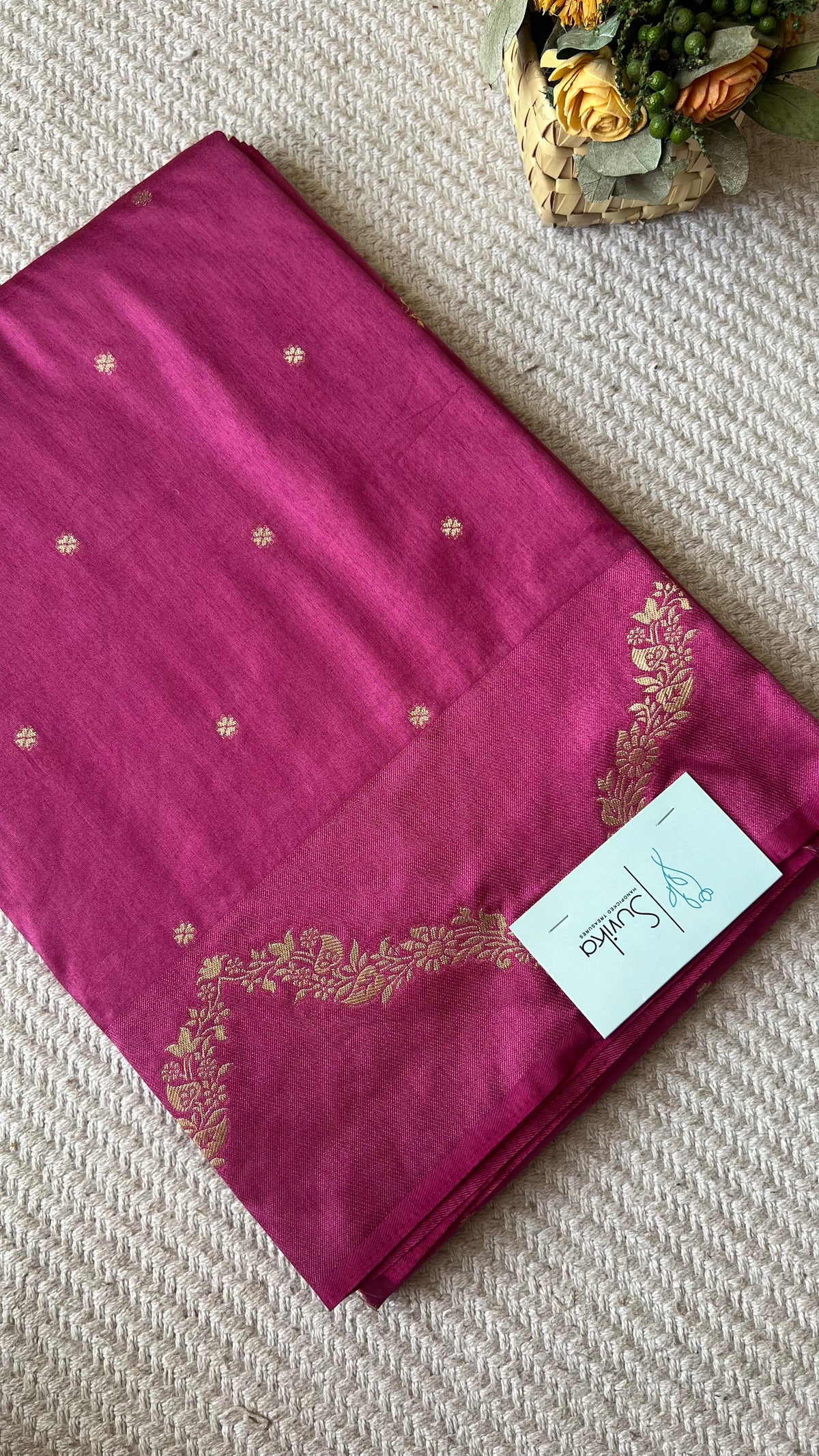 Crepe silk saree SUV5836-ONIONPINK