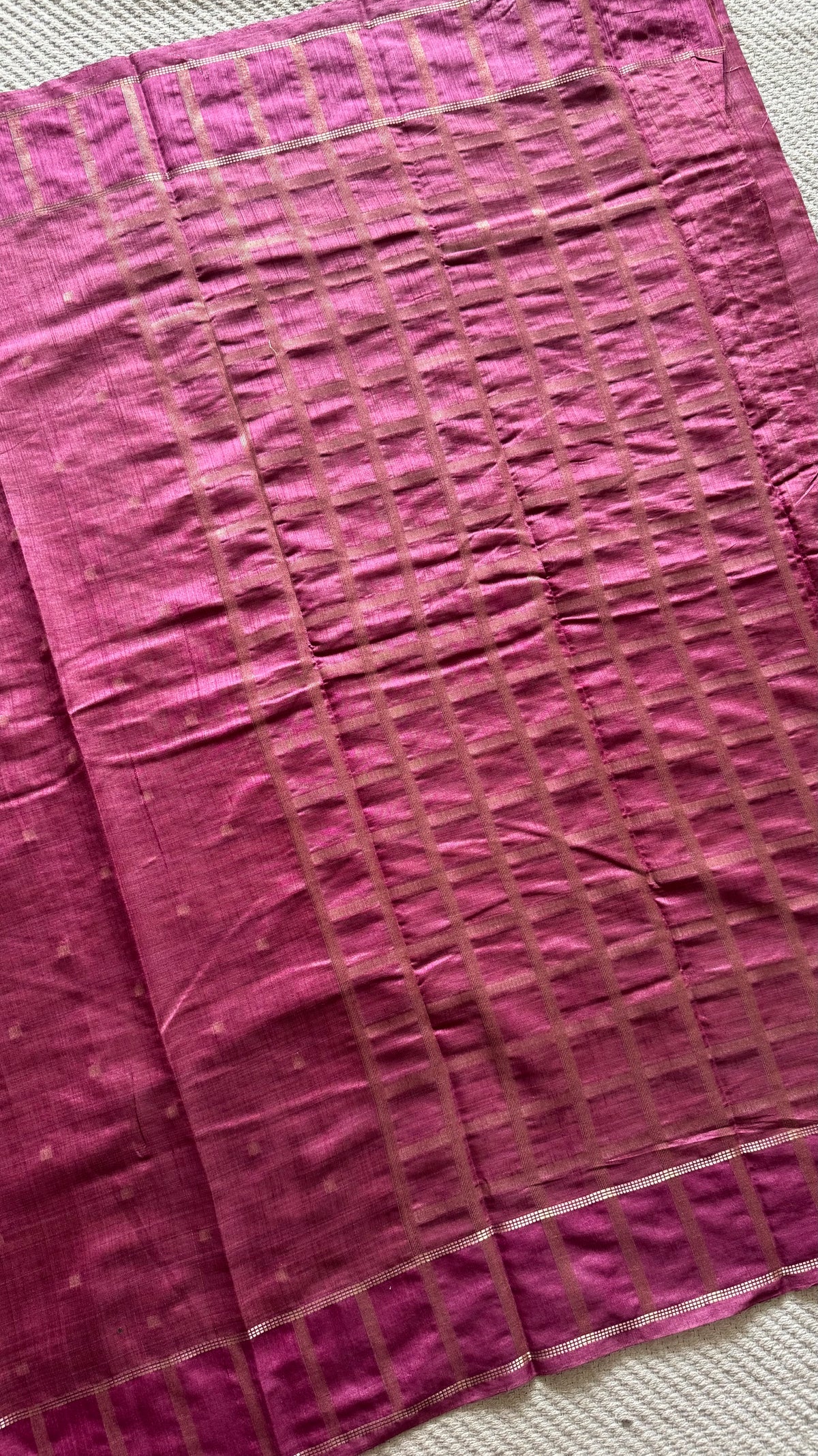 TUSSER SILK SAEE SUV5899-MAGENTA