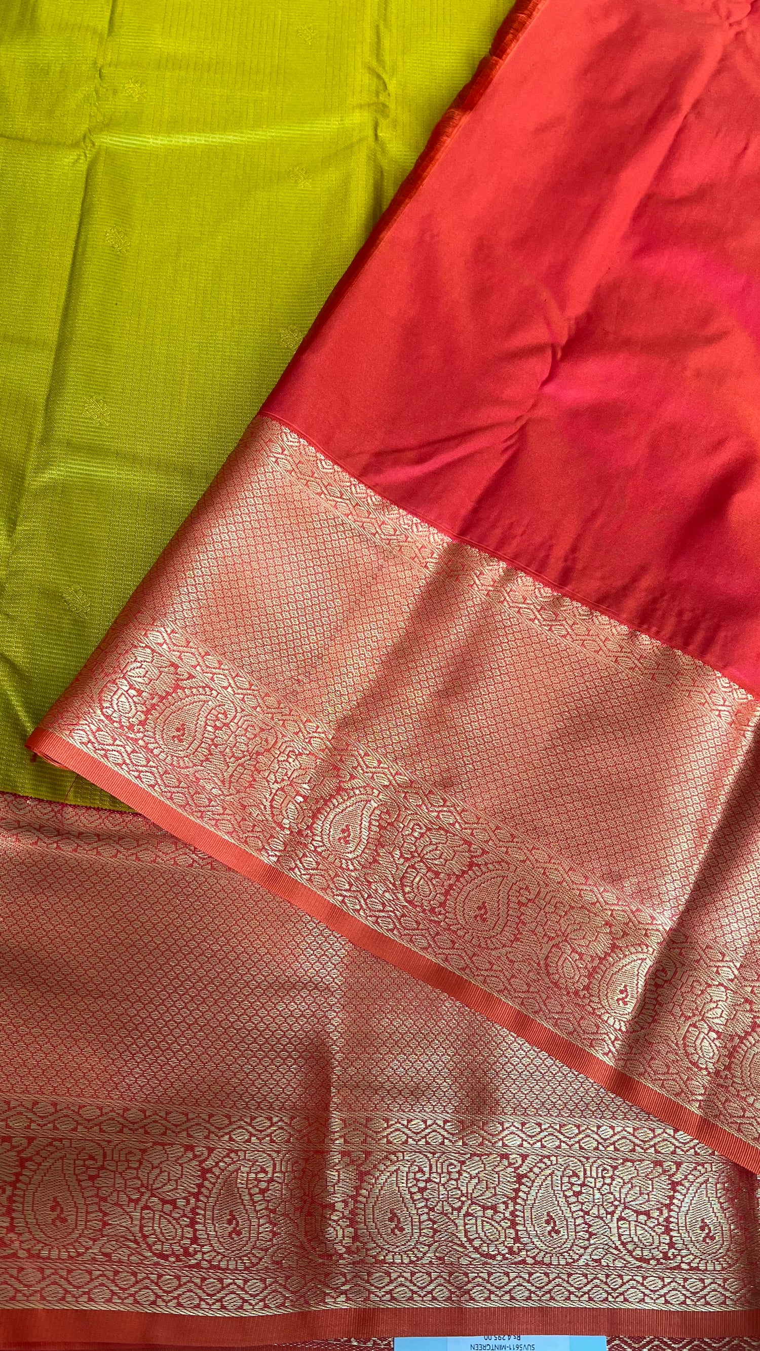 KANJIVARAM SILK SAREE SUV5611-MINTGREEN