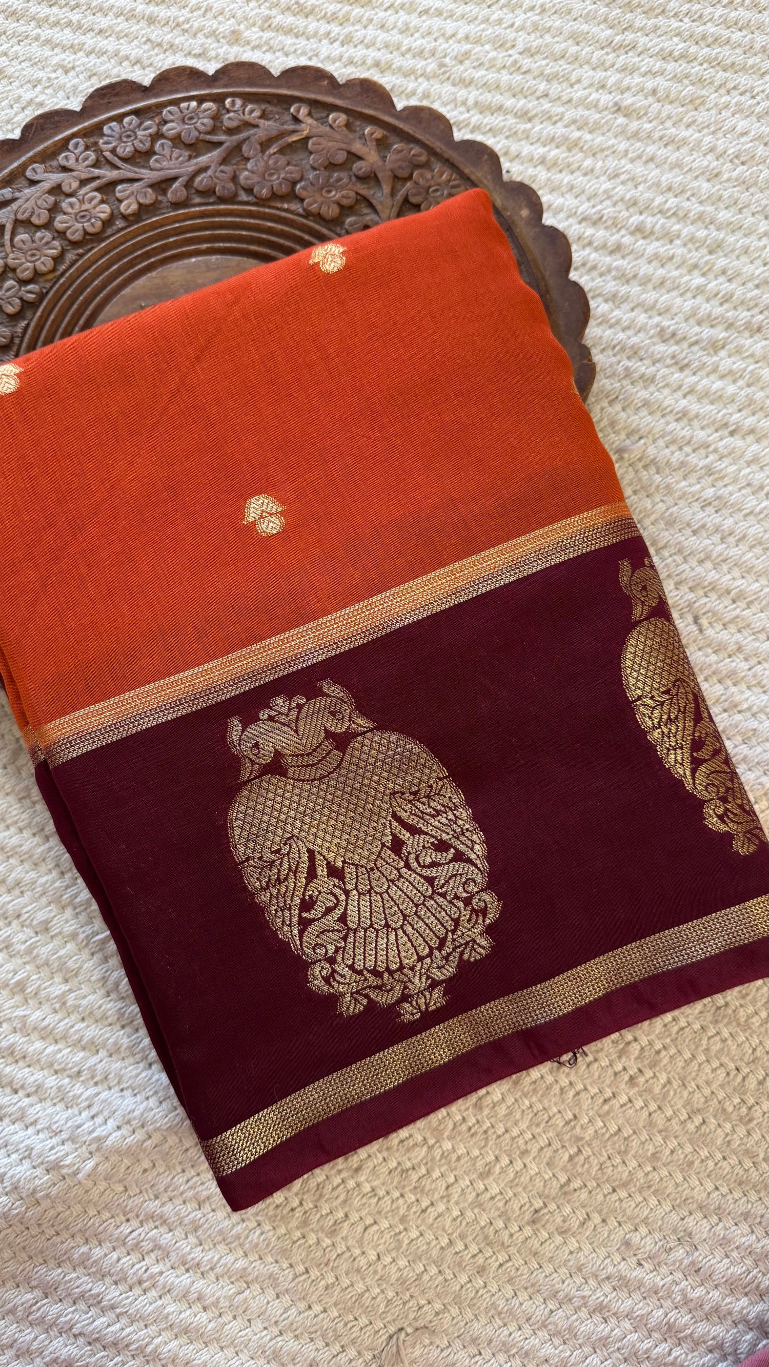 SUV4797-ORANGE WITH COFFEEBROWN