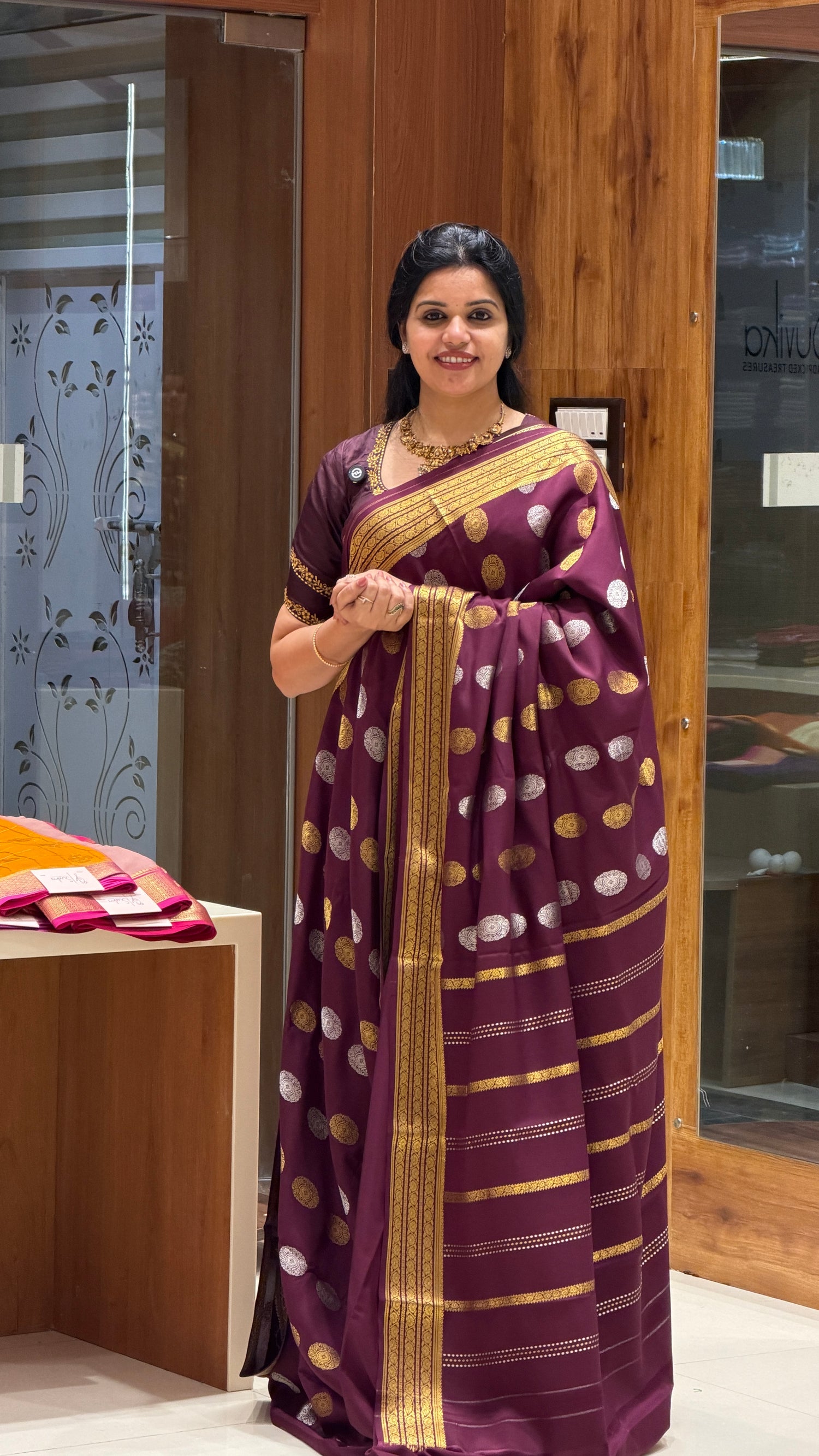 PURE MYSORE CREPE PSH251-WINE