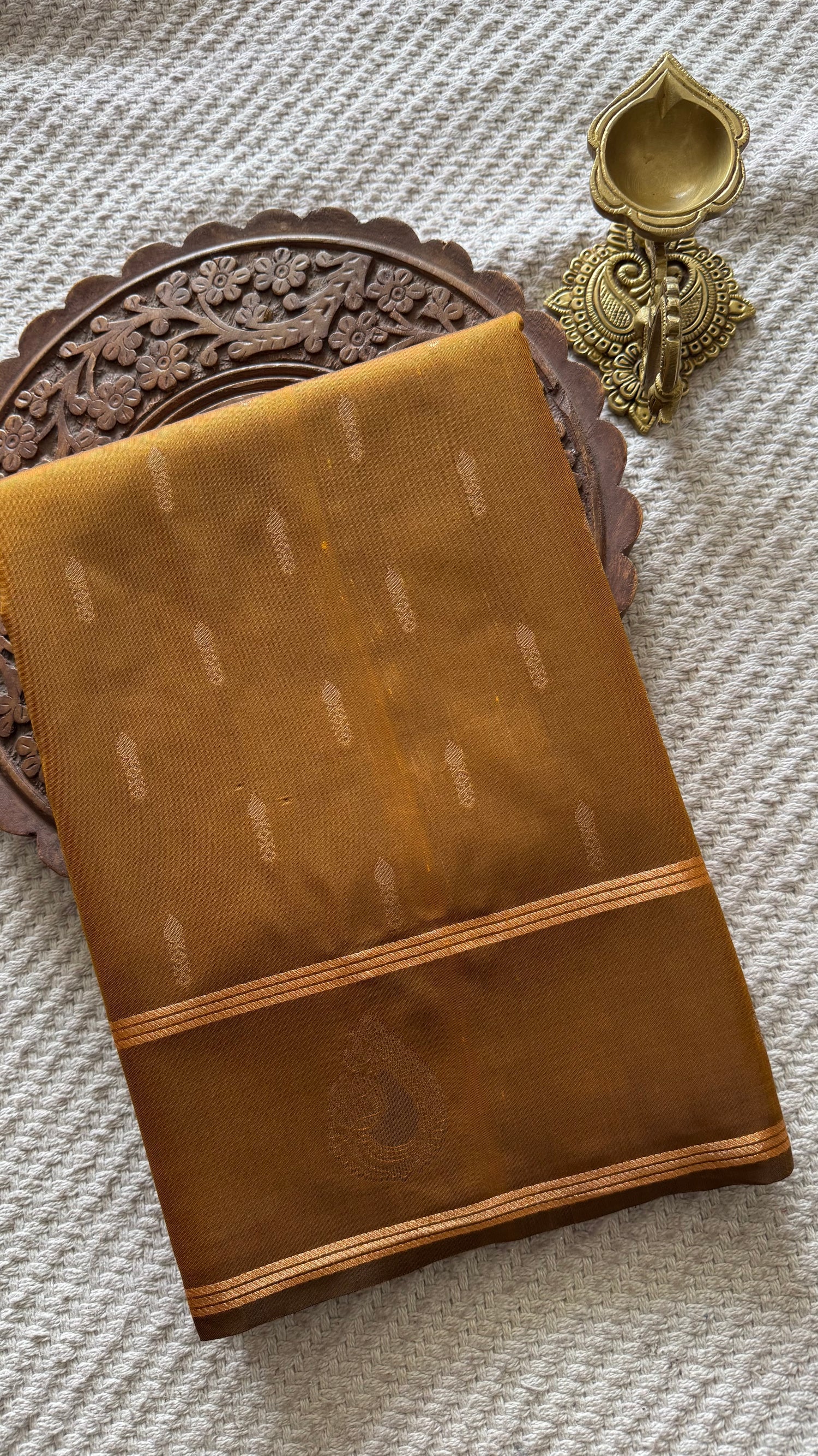 SEMI SILK SAREE SUV5650-METHI