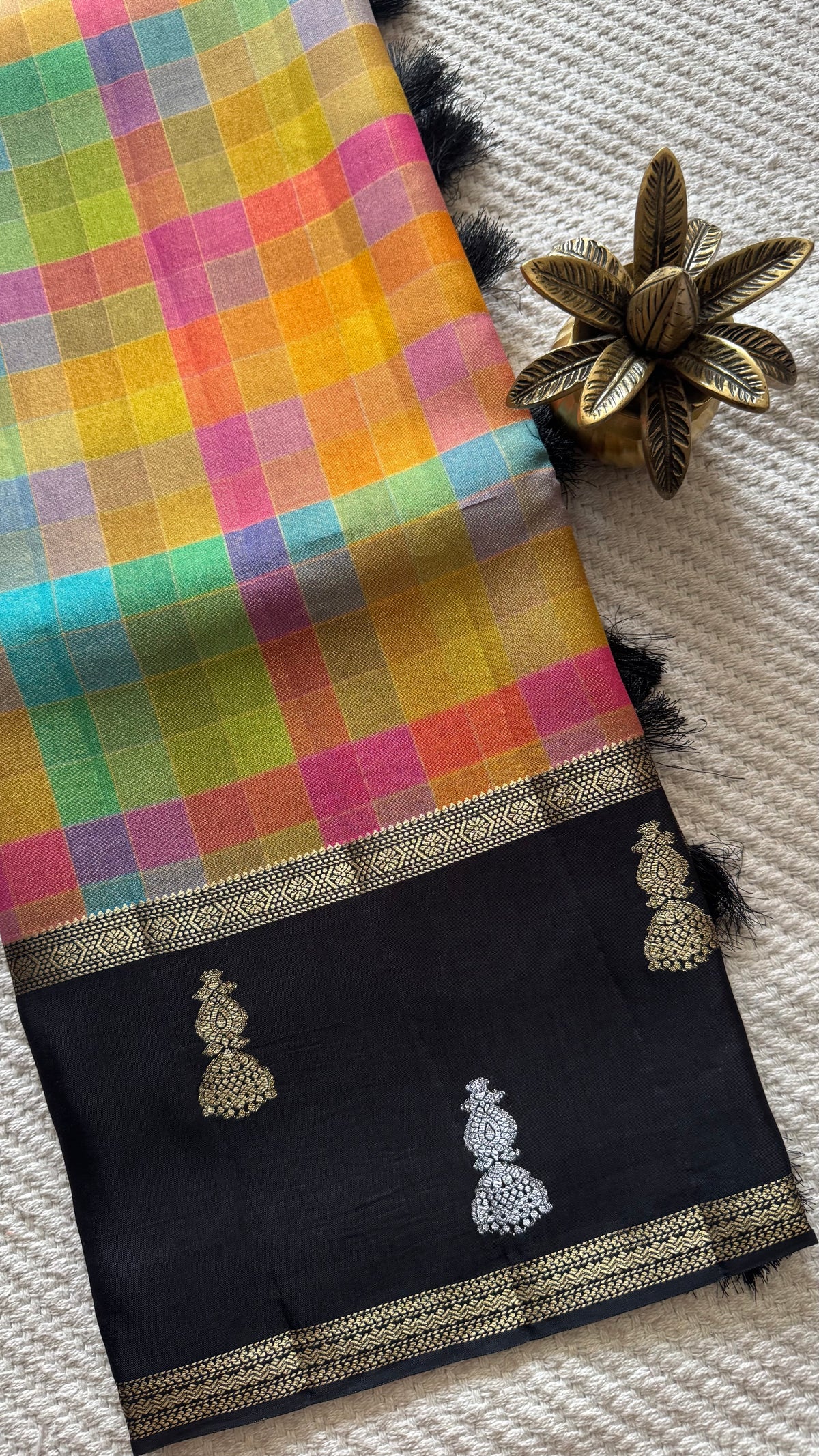 CHECKS SAREE SUV5885-MULTI-2