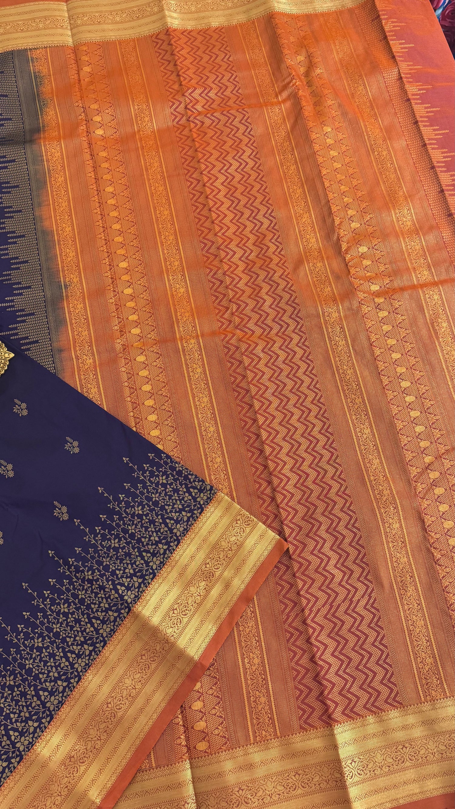 KANJIVARAM SILK SAREE SUV5616-NAVYBLUE