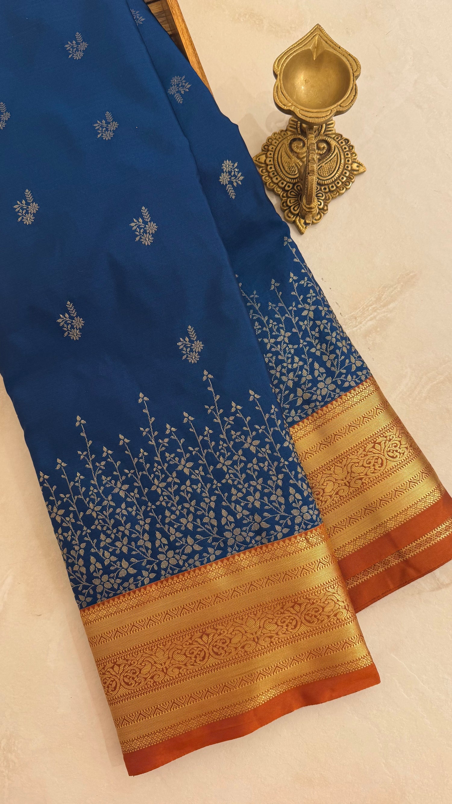 KANJIVARAM SILK SAREE SUV5616-PEACOCKBLUE