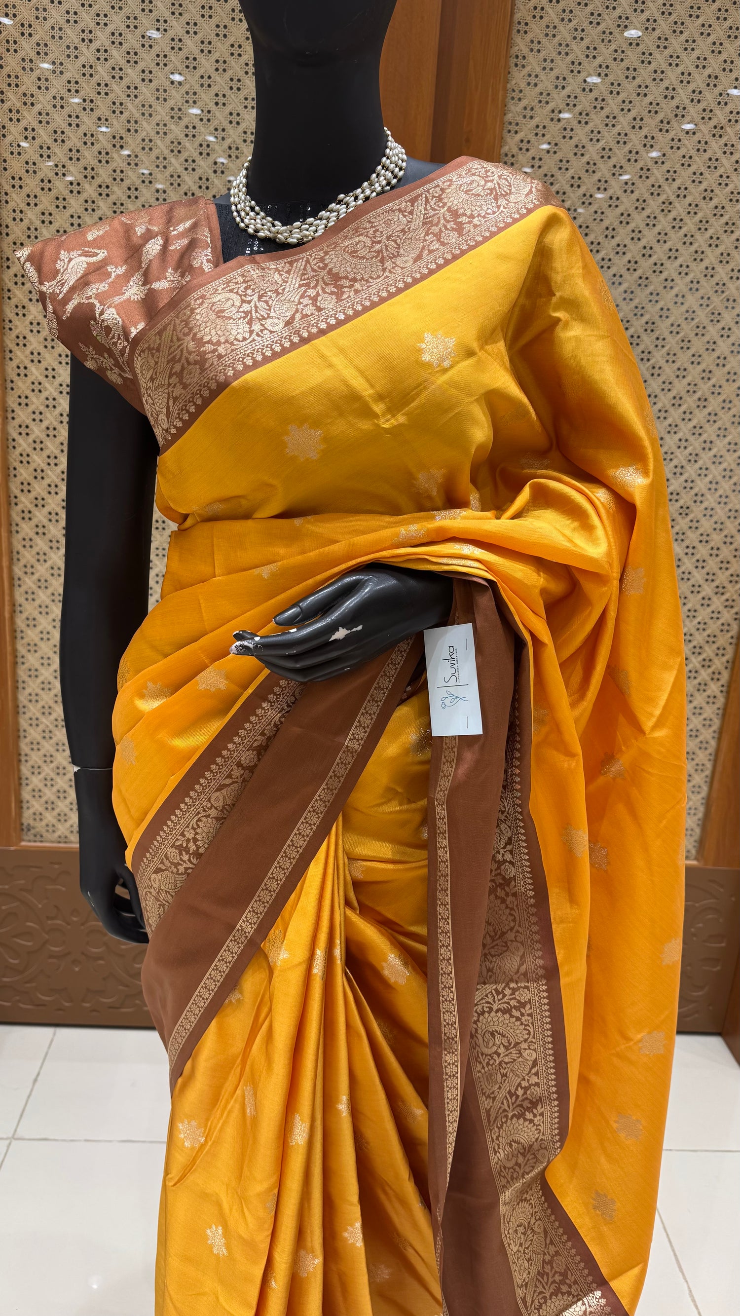 SEMI SOFT SILK SUV5666-MUSTARD