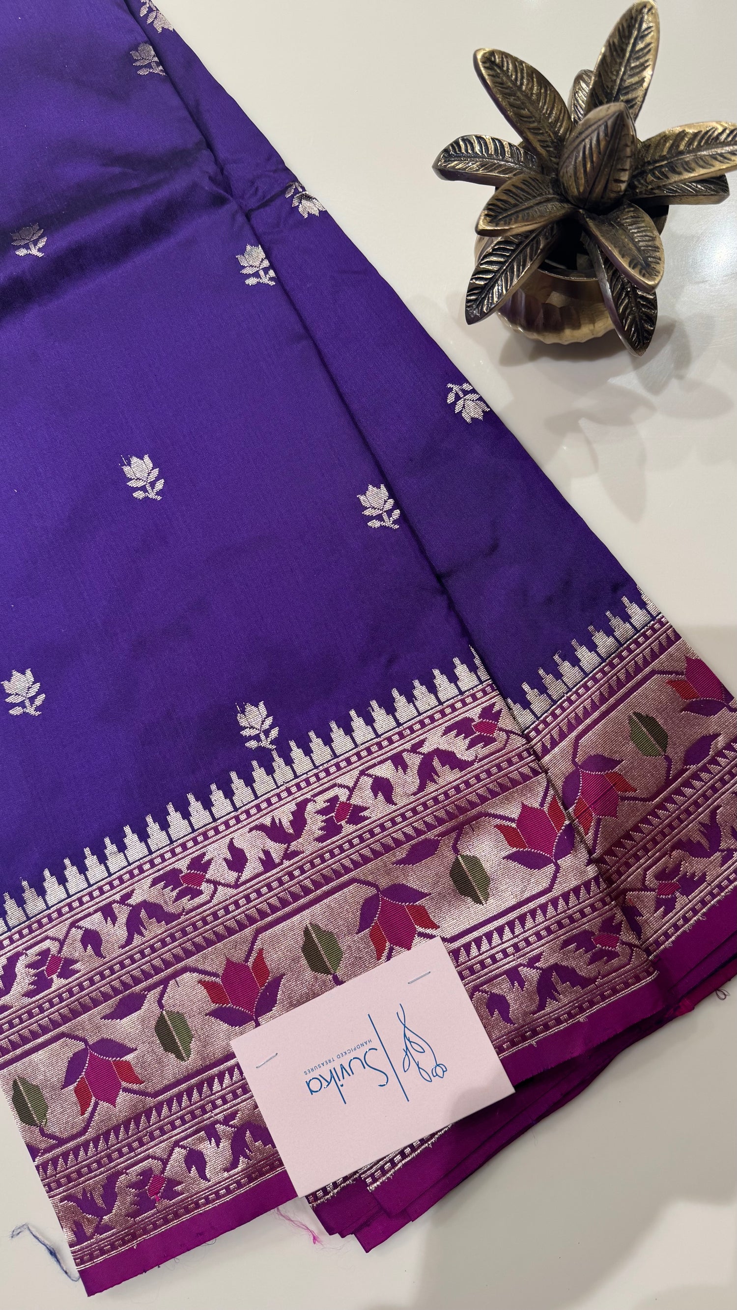 PURE BANARASI SILK PSJV373-PURPLE