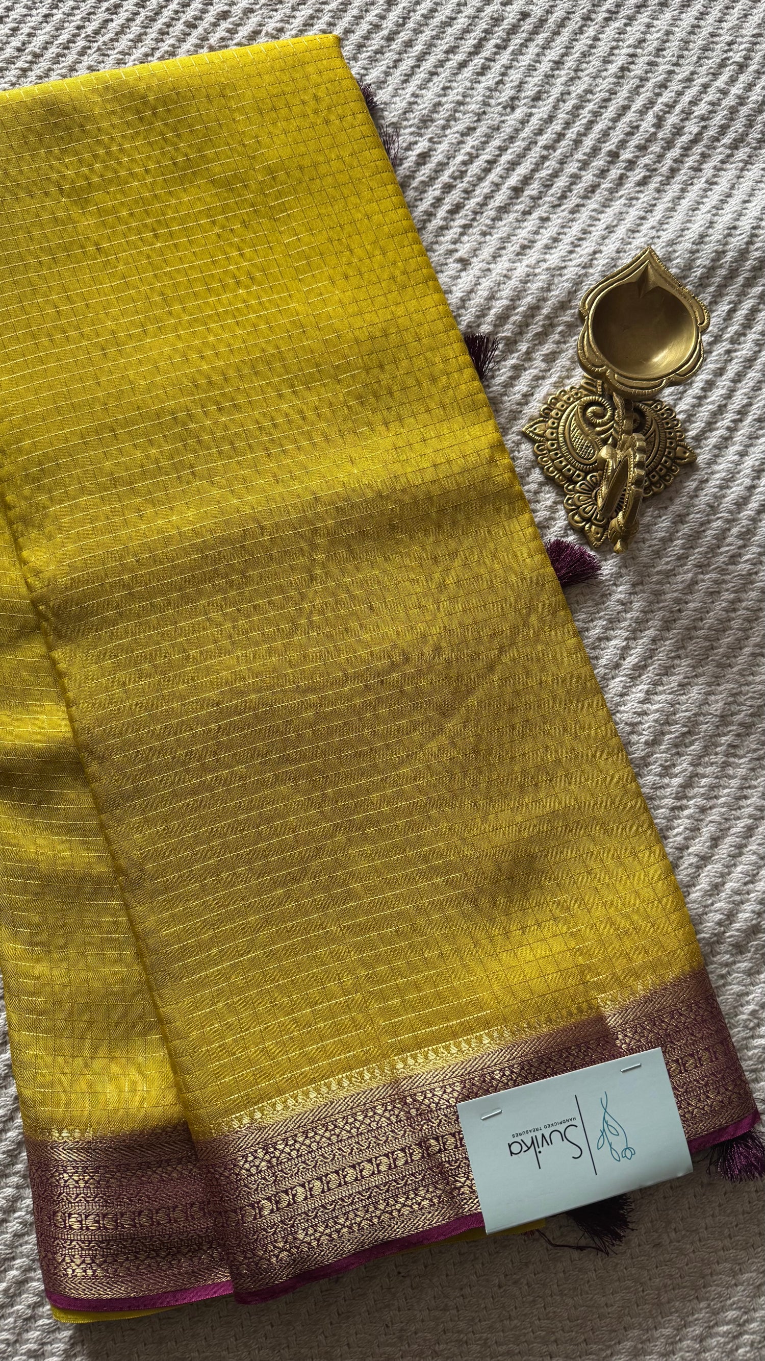 CREPE SILK SAREE SUV5477-MINTYELLOW