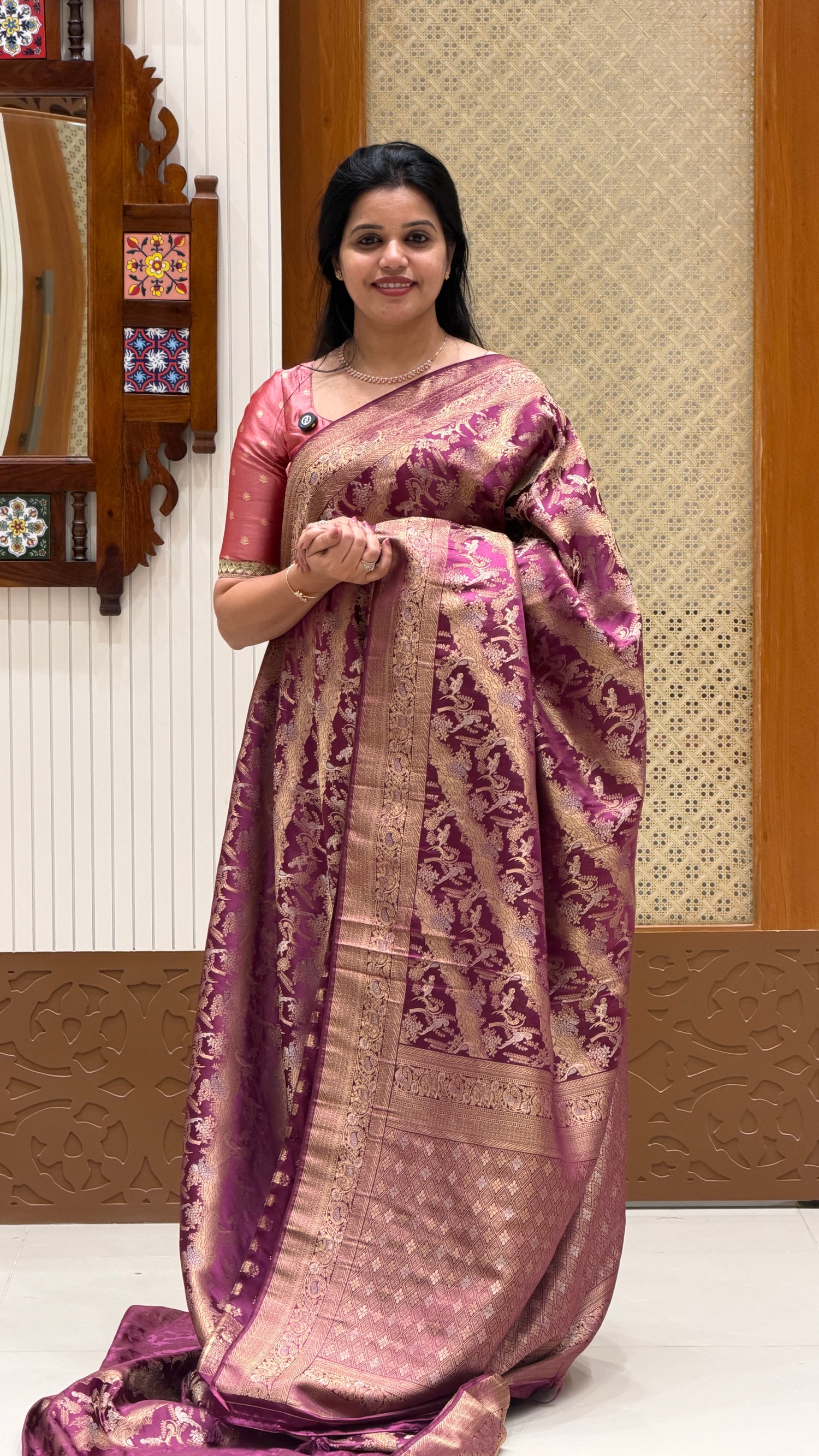 SUV4287-WINE Satin Kathans