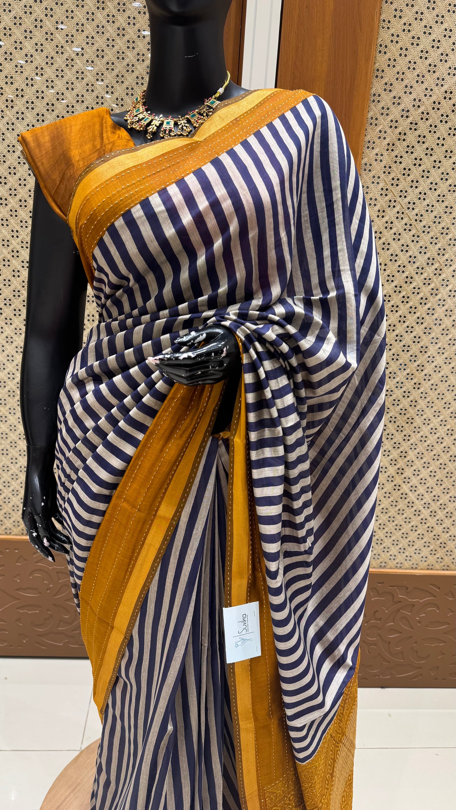 MAHESHWARI COTTON SUV5286-BLUE WITH YELLOW