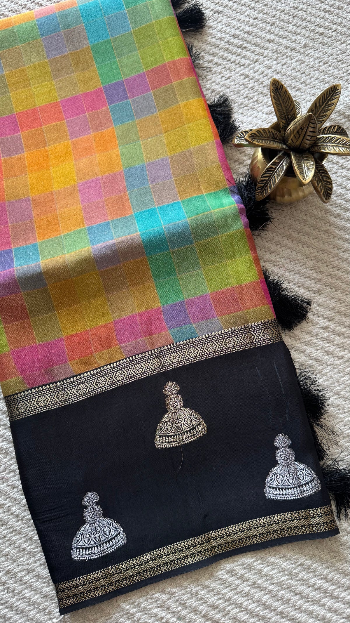 CHECKS SAREE SUV5886-MULTI-3